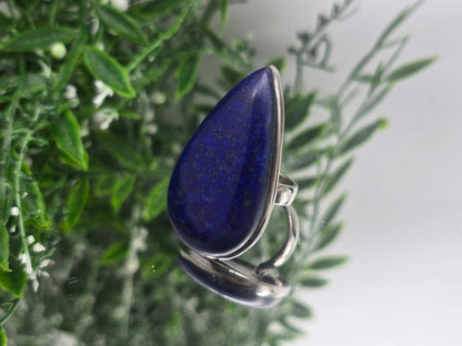 High-Grade Lapis Lazuli Sterling Silver Ring Size 10 – Stone of Wisdom, Truth & Inner Power Crystal Wellness