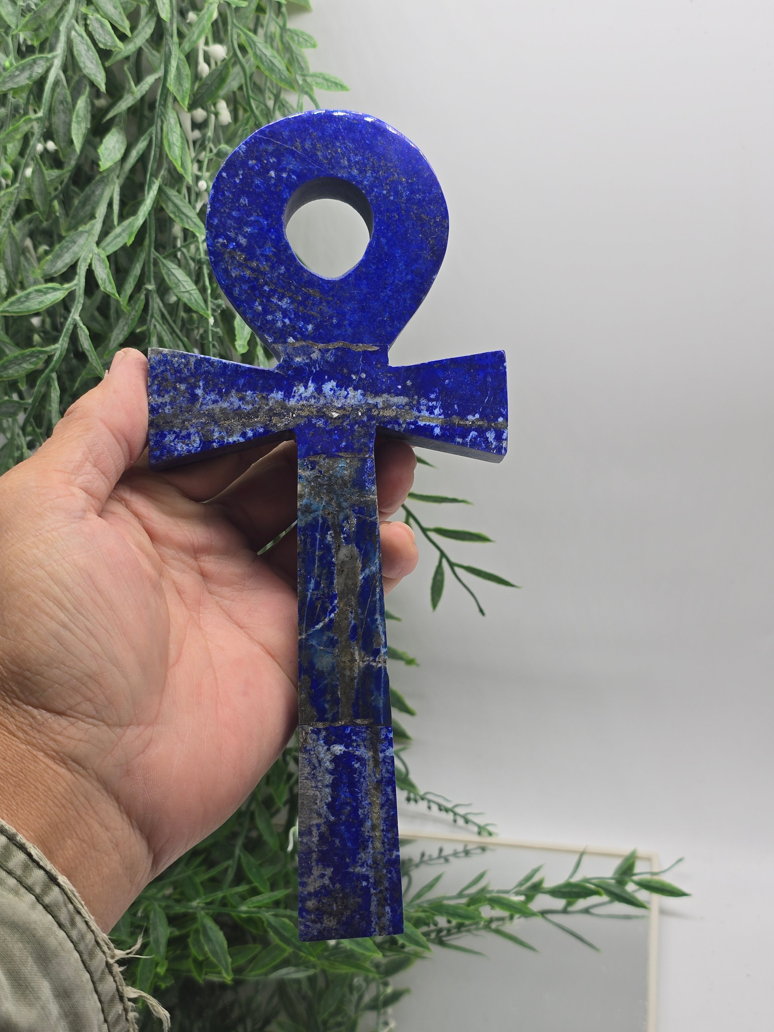 Egyptian Lapis Lazuli Ankh 23x10x2cm (Stone of Divine Wisdom & Eternal Life) Crystal Wellness