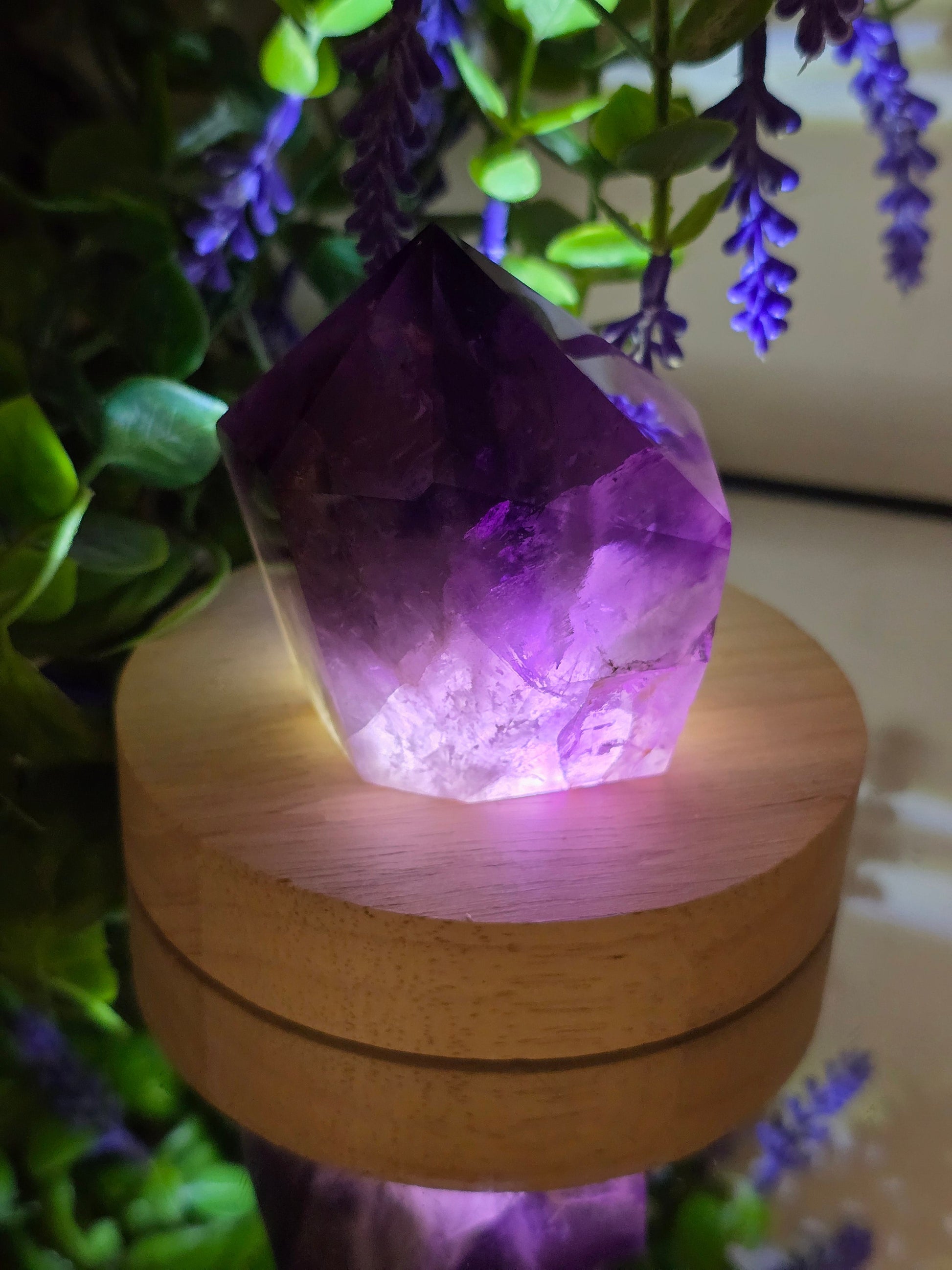 Natural Amethyst Polished Point – Stone of Peace, Intuition & Spiritual Protection Crystal Wellness