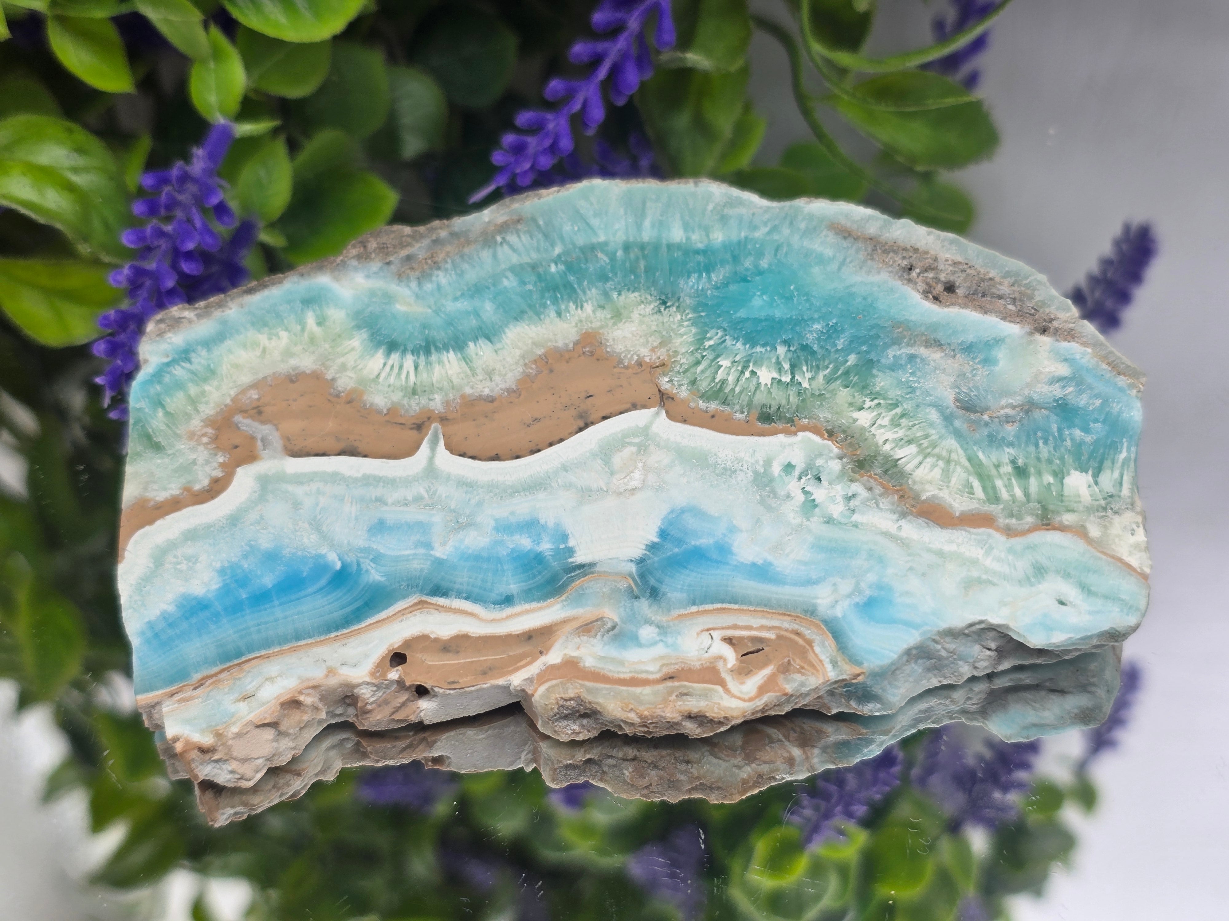 Caribbean Blue Calcite Slabs Crystal Wellness