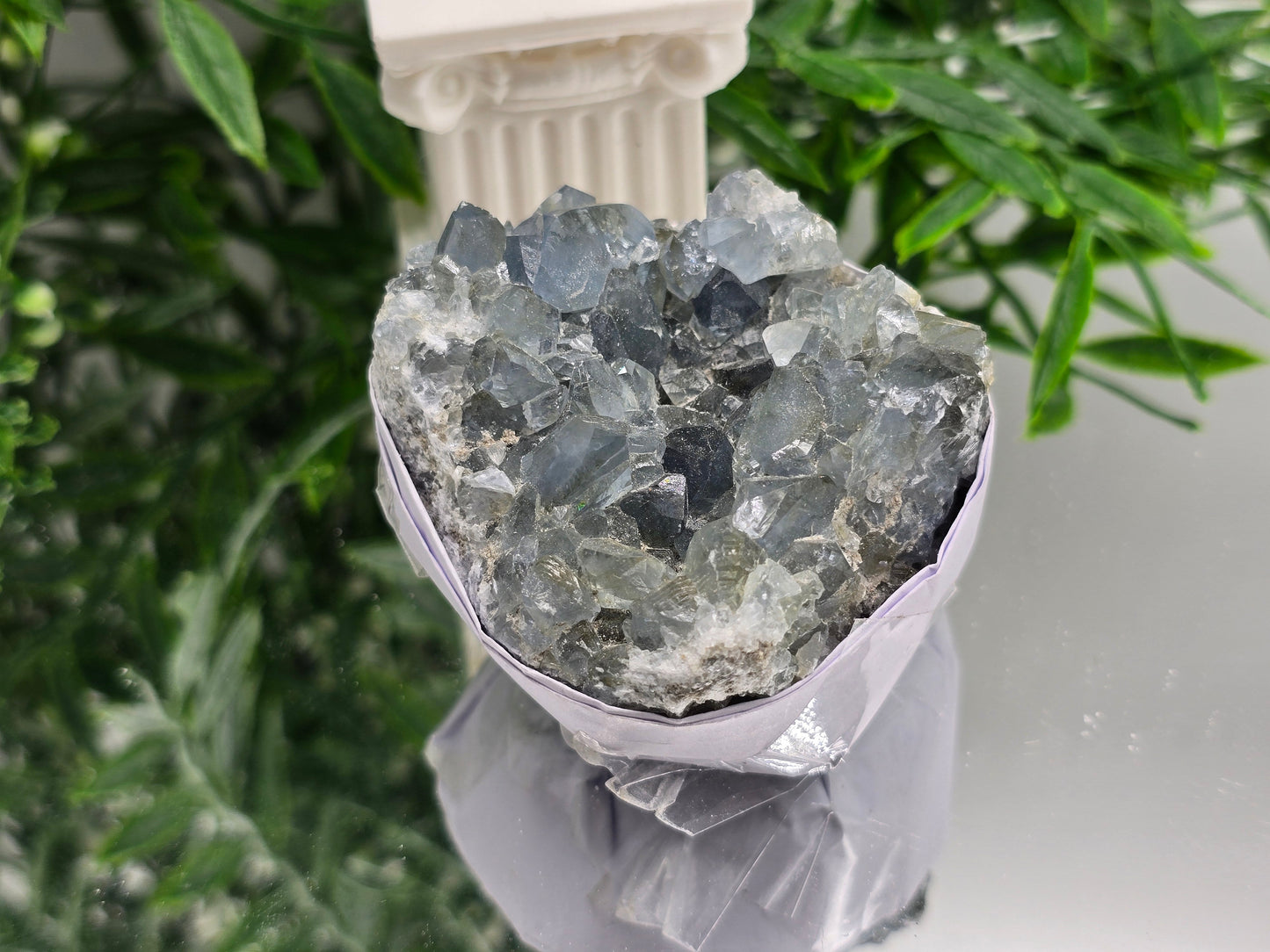 Natural Celestite Cluster – Madagascar | Angelic Communication, Peace & Spiritual Connection Crystal Wellness