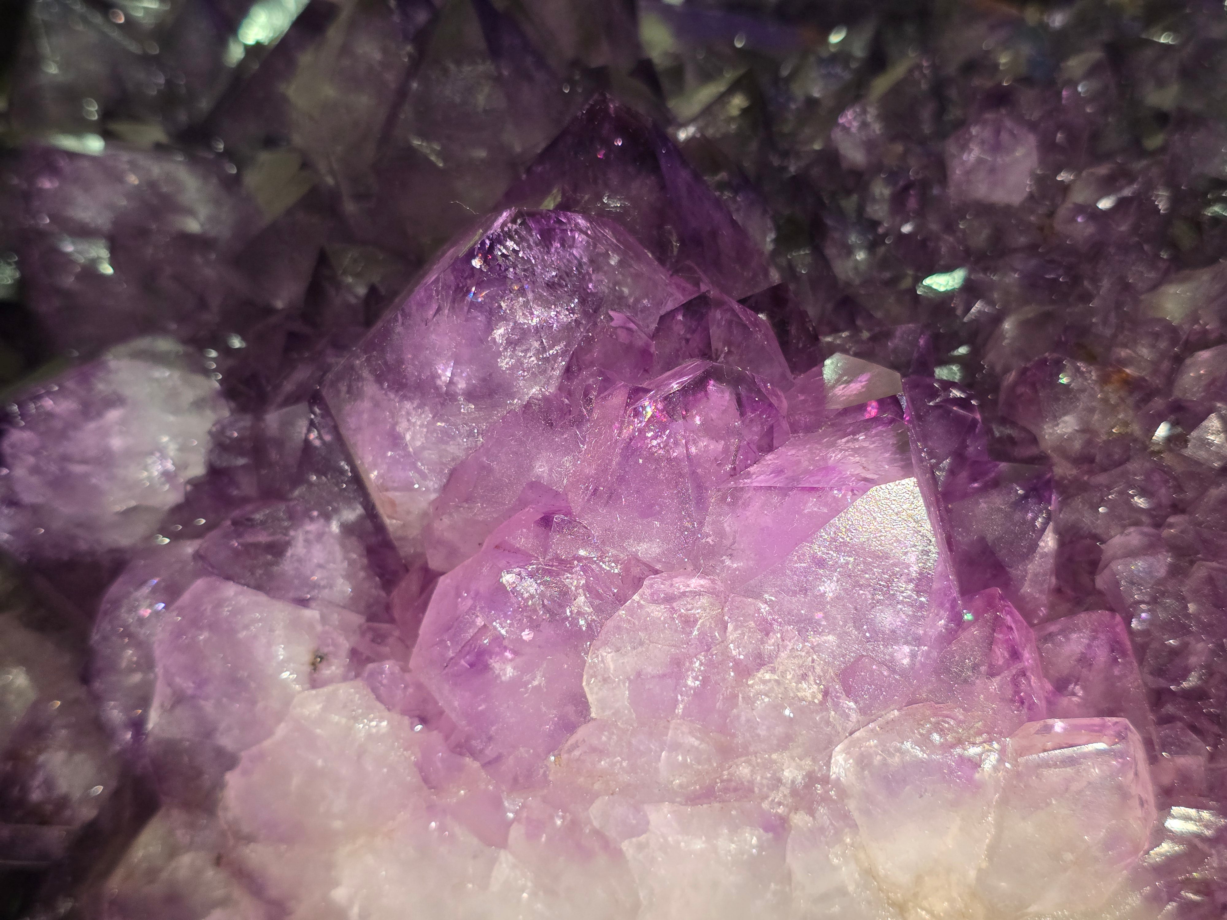 AAA Superb Deep Purple Amethyst Cluster – Stone of Divine Protection, Spiritual Awakening & Inner Harmony Crystal Wellness