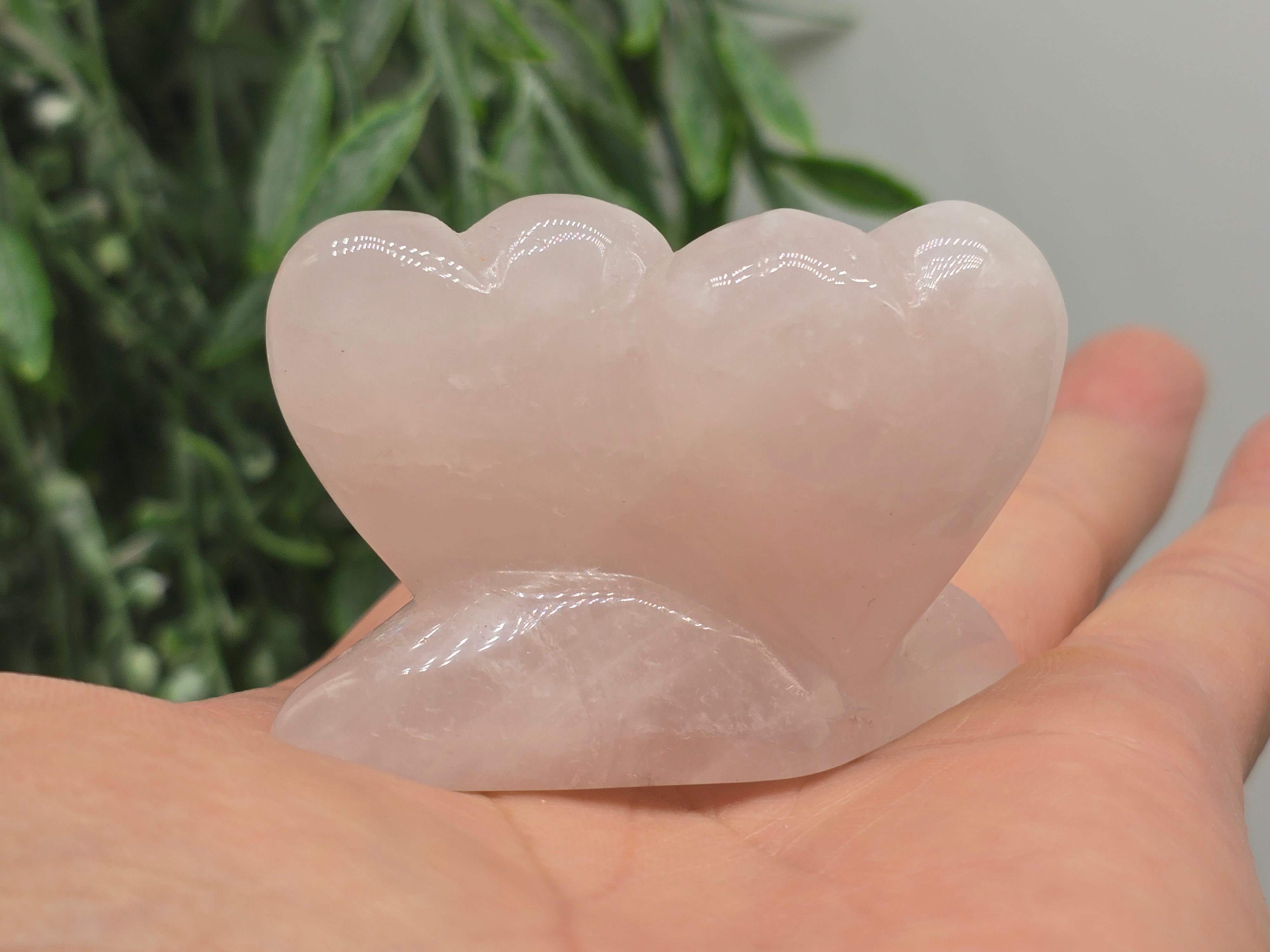 Twin Hearts Rose Quartz 6x4x3cm Crystal Wellness