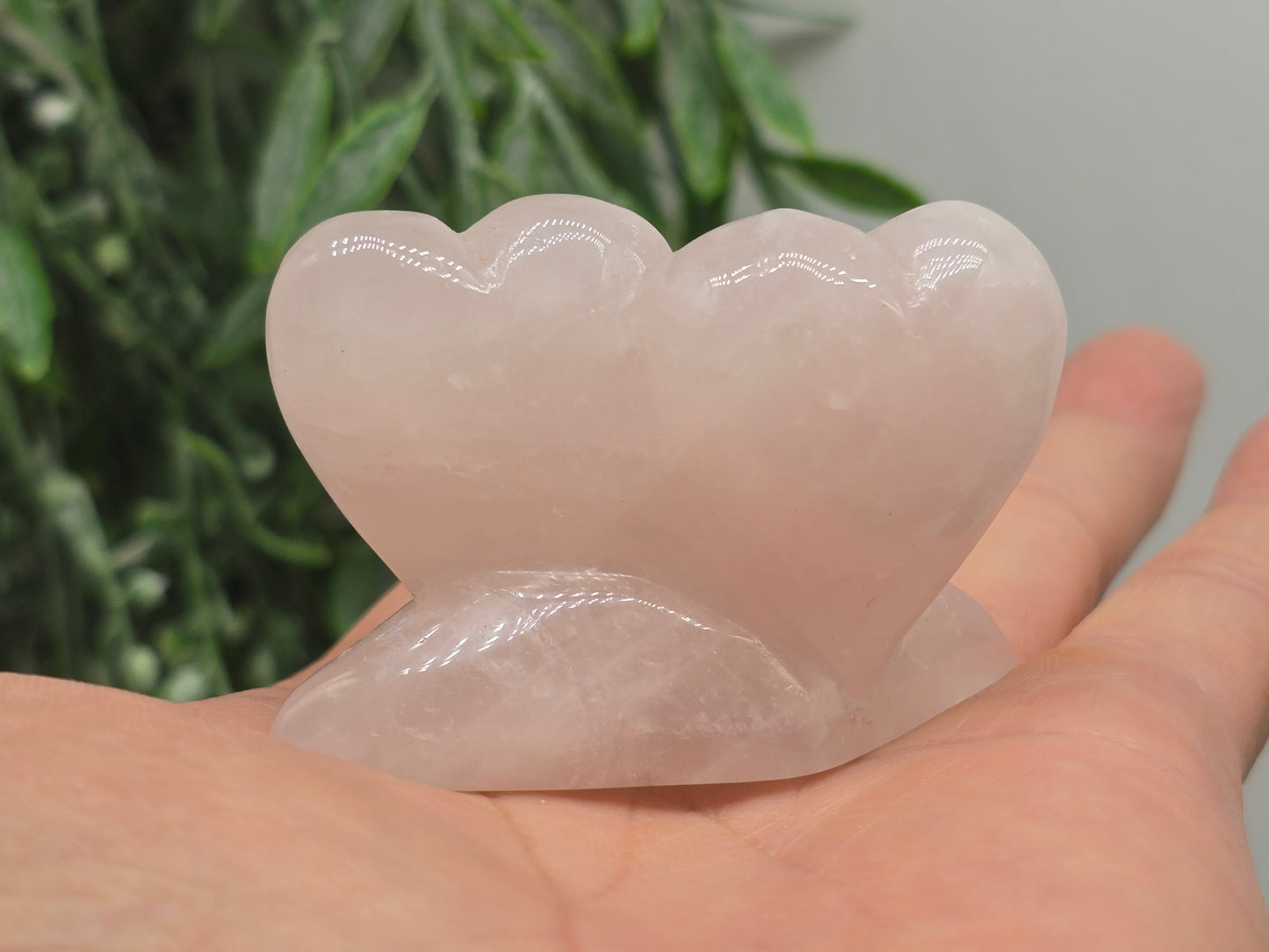 Twin Hearts Rose Quartz 6x4x3cm Crystal Wellness