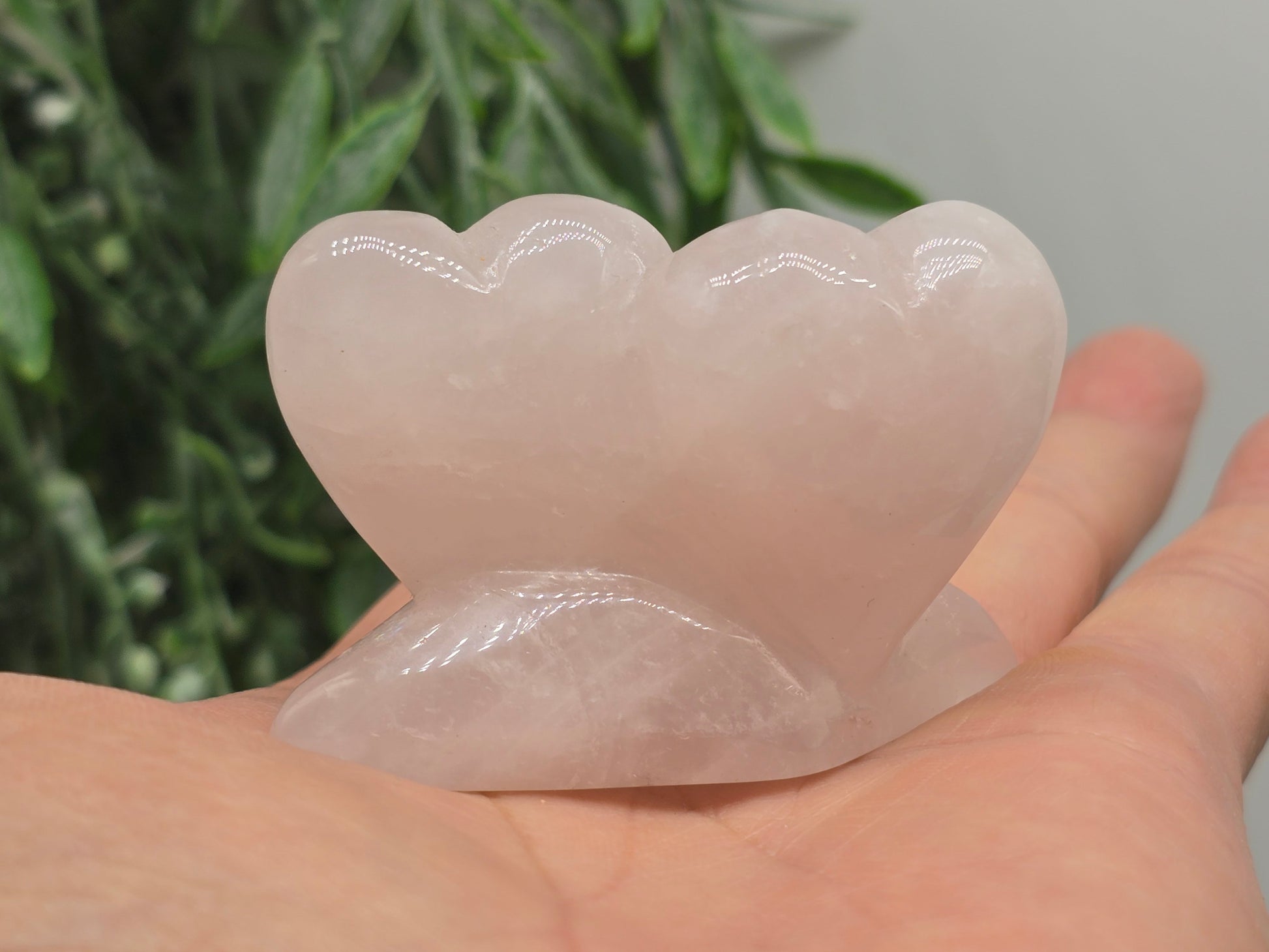 Twin Hearts Rose Quartz 6x4x3cm Crystal Wellness