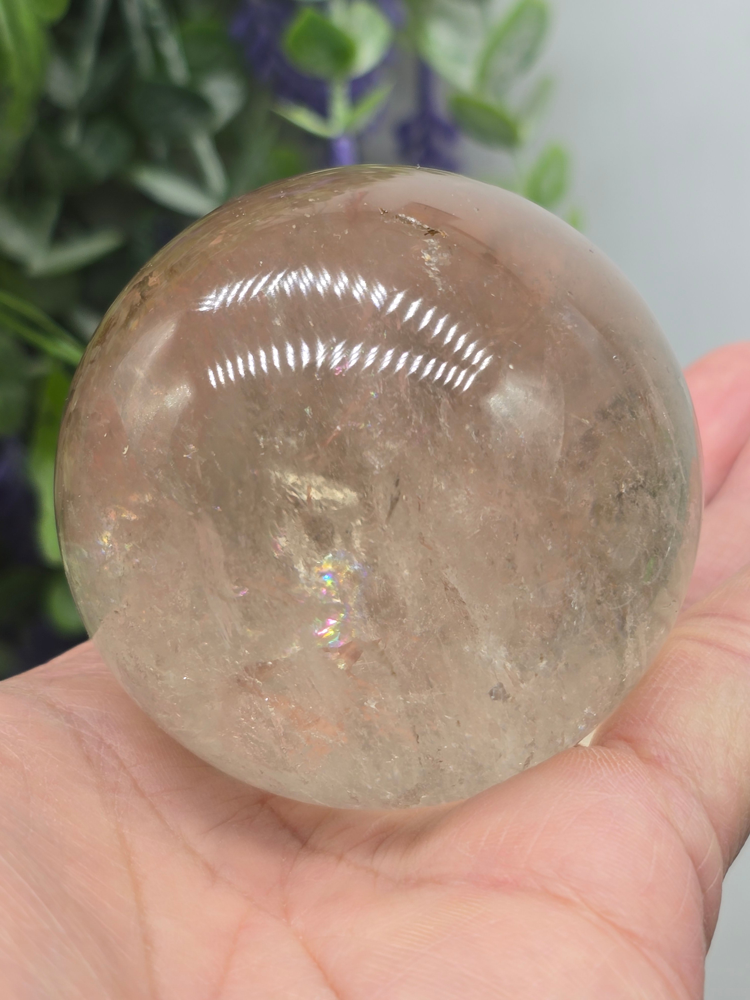 Smokey Quartz Sphere 6.5cm (Grounding & Protection) Crystal Wellness