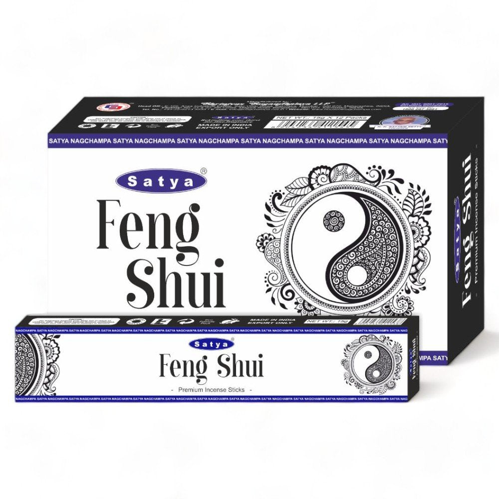 Feng Shui Premium Incense 15gms Sticks Satya | 3 Boxes Value Pack Crystal Wellness