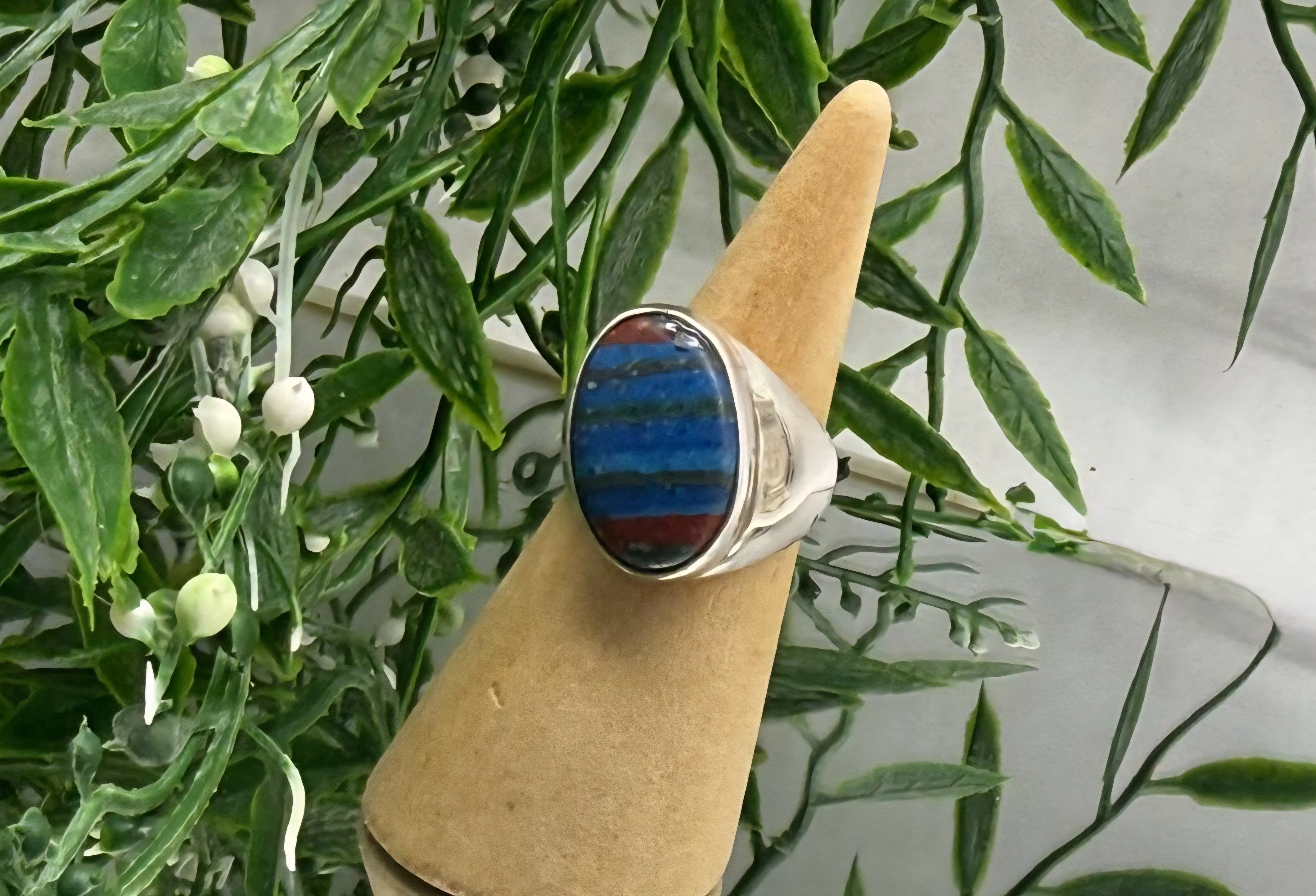 Sonora Sunset 925 Sterling Silver Ring – Size 7 (Stone of Vital Force & Empowered Action) Crystal Wellness