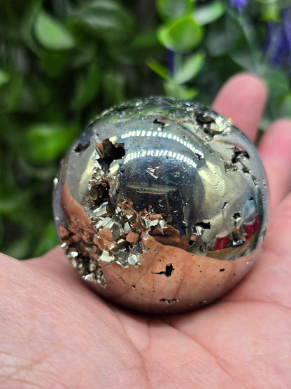 Premium Natural Pyrite Sphere – “Stone of Prosperity & Protection” | 6cm Crystal Wellness