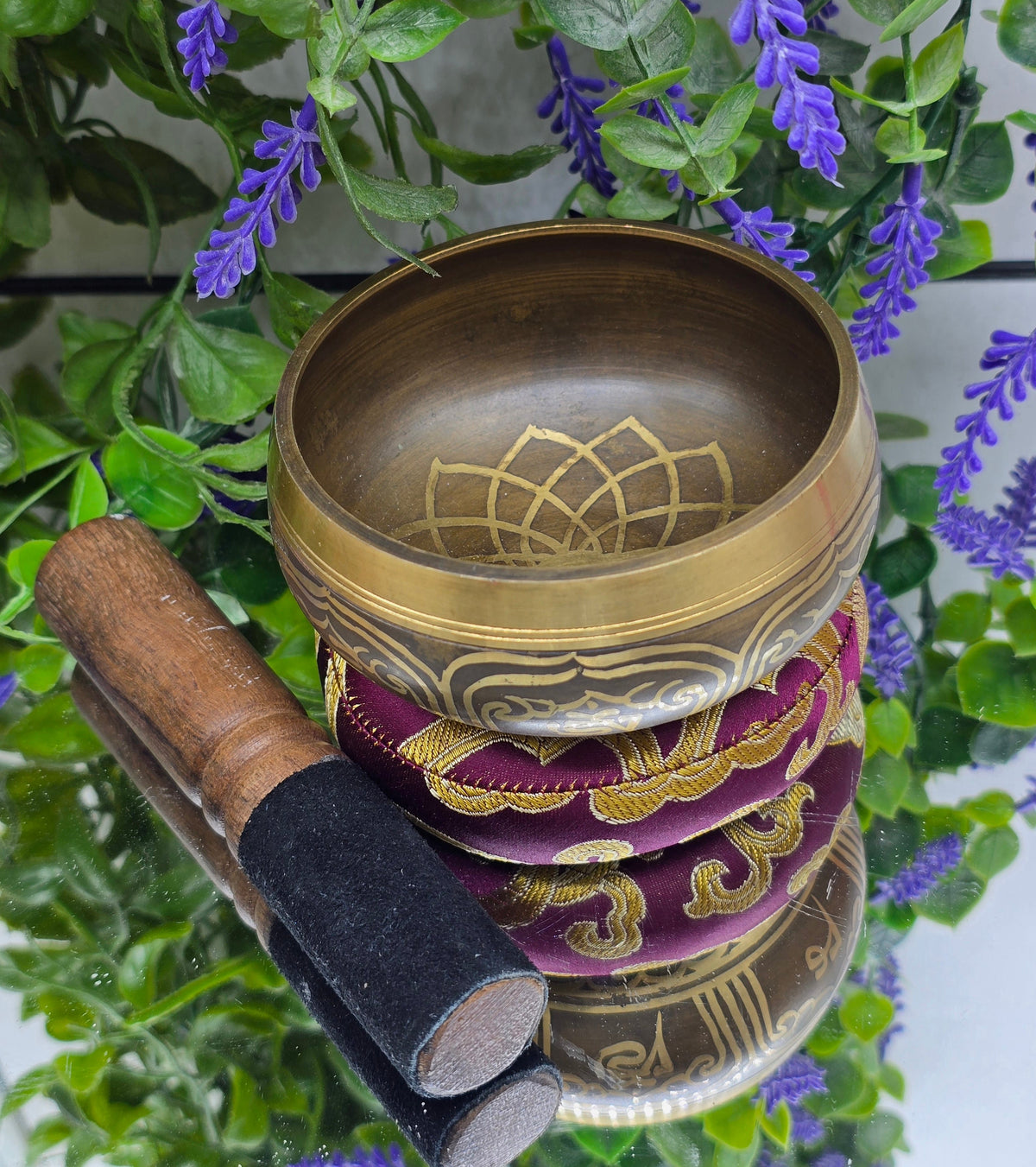 Tibetan Singing Bowl 4 Inch – Sound of Inner Peace, Compassion & Spiritual Awakening Crystal Wellness