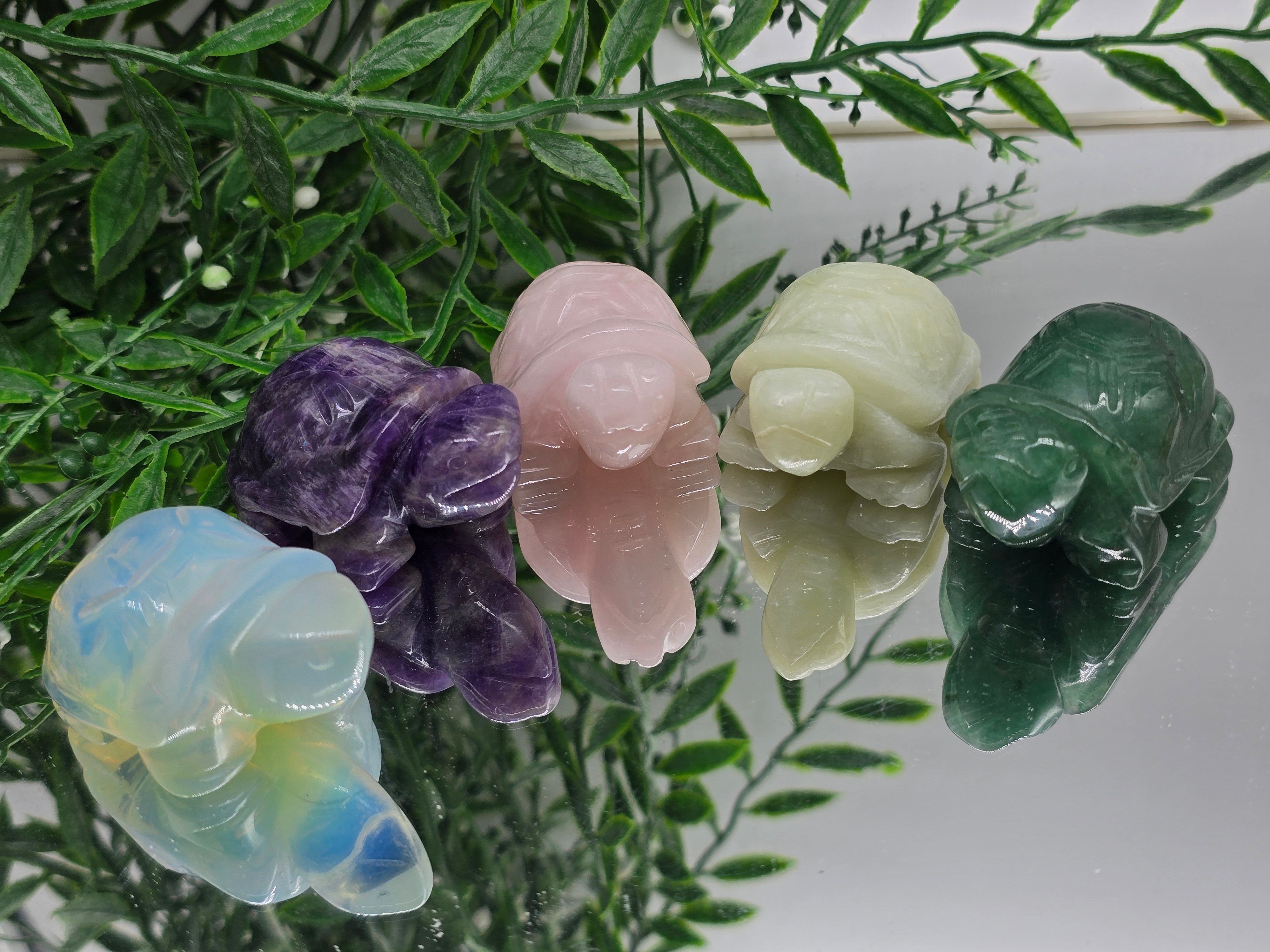 Crystal Turtle Figurine – Symbol of Longevity, Protection & Steady Prosperity Crystal Wellness