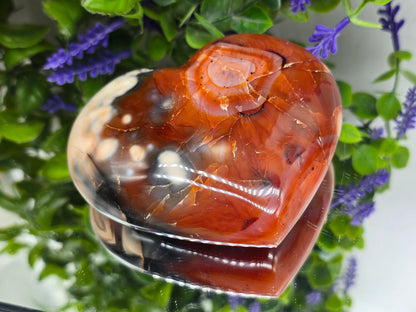 Carnelian Heart – Stone of Passion, Courage & Vitality | High Grade 11cm Crystal Wellness