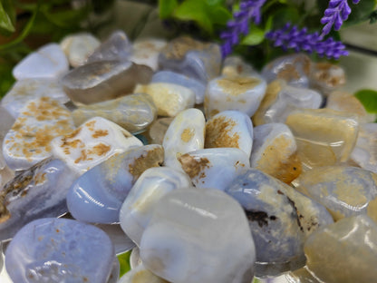 Blue Lace Agate Tumbled Stone Crystal Wellness