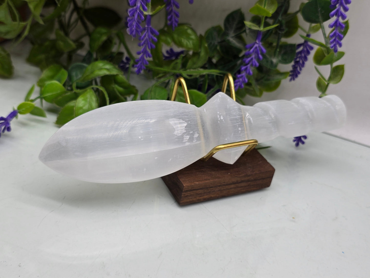 Natural Selenite Spiritual Dagger – Stone of Cleansing, Clarity & Protection Crystal Wellness