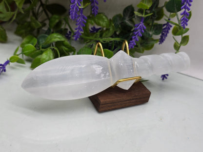 Natural Selenite Spiritual Dagger – Stone of Cleansing, Clarity & Protection Crystal Wellness