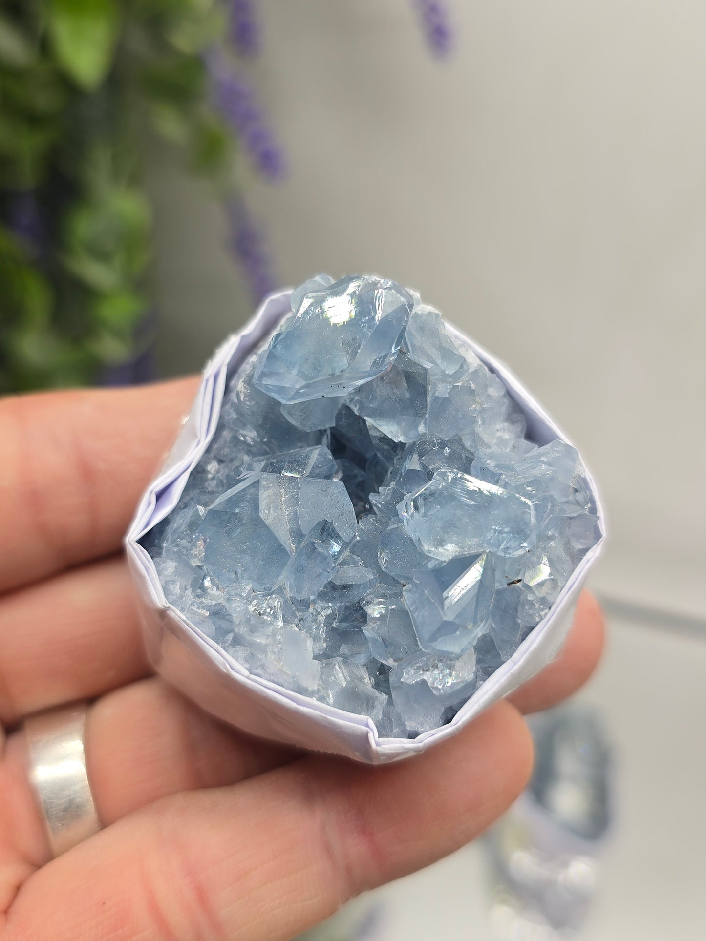 Celestite Small Cluster Collection – Natural Sky Blue Crystal Variety Sizes Crystal Wellness