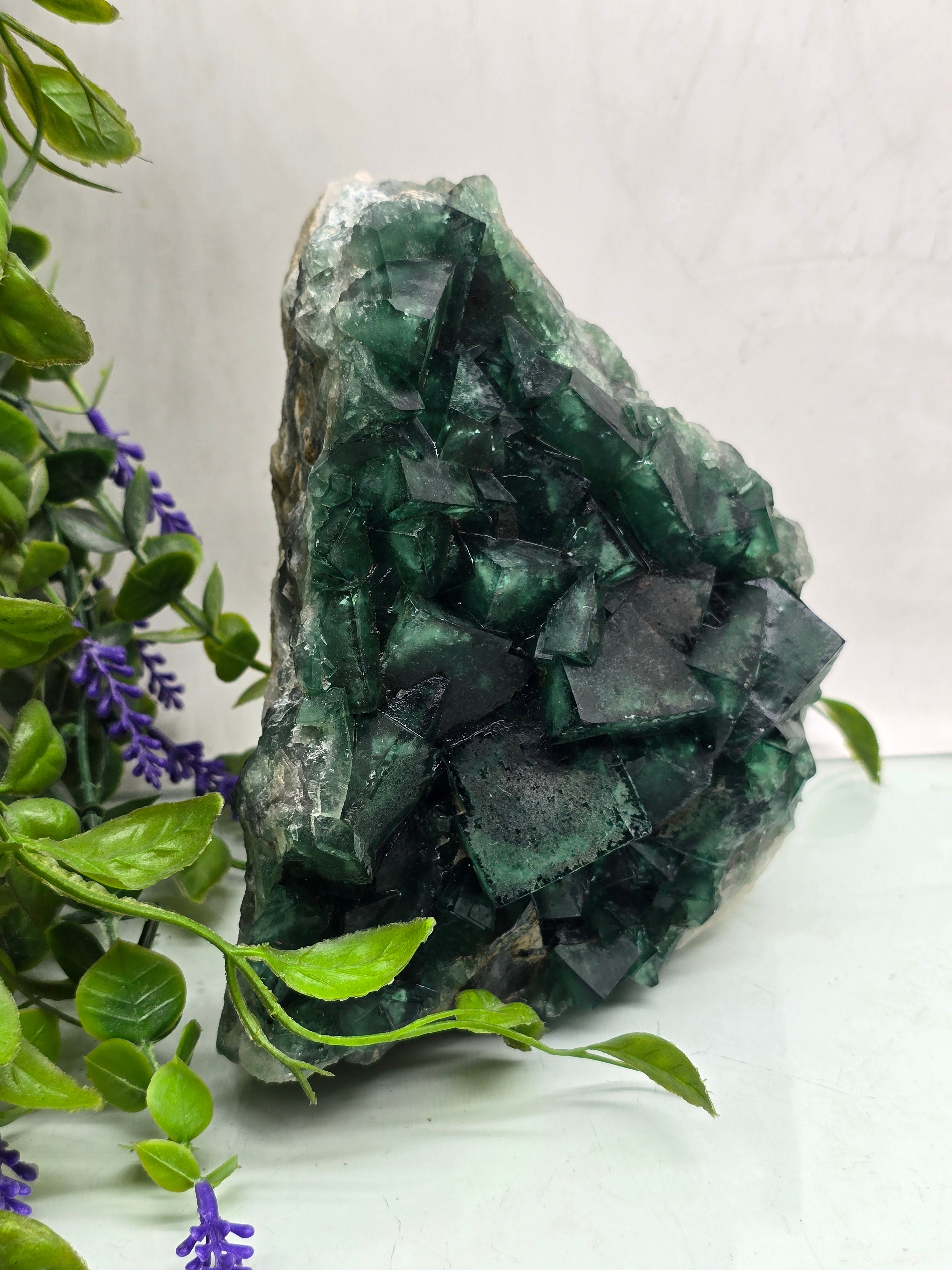 Green Fluorite Cluster Specimen Premium Quality(Stone of Clarity & Heart Alignment) Crystal Wellness
