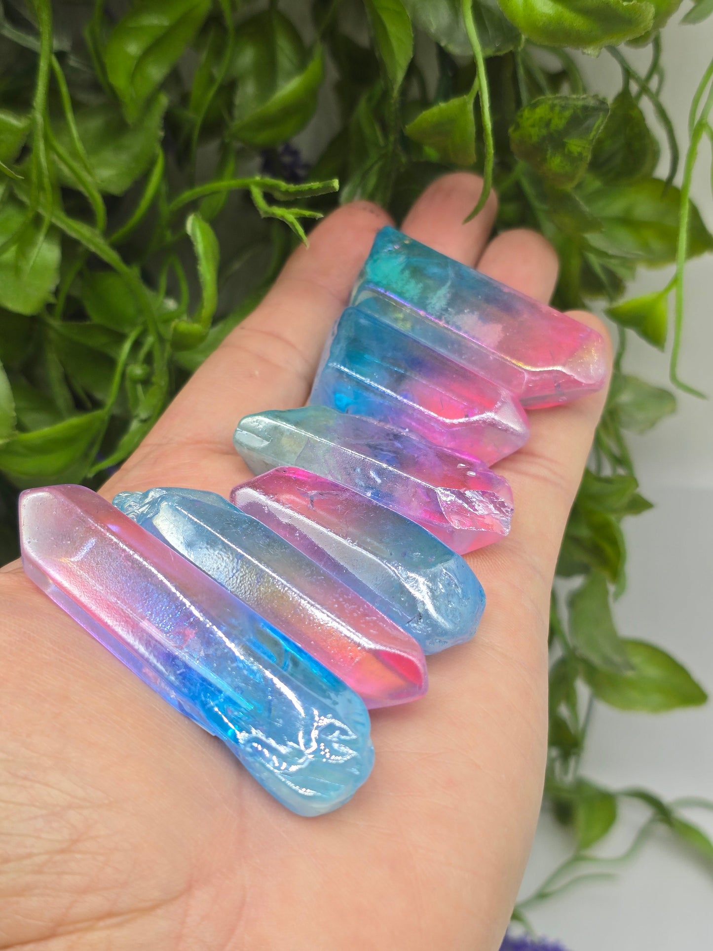 Aura Quartz Point Crystal Wellness