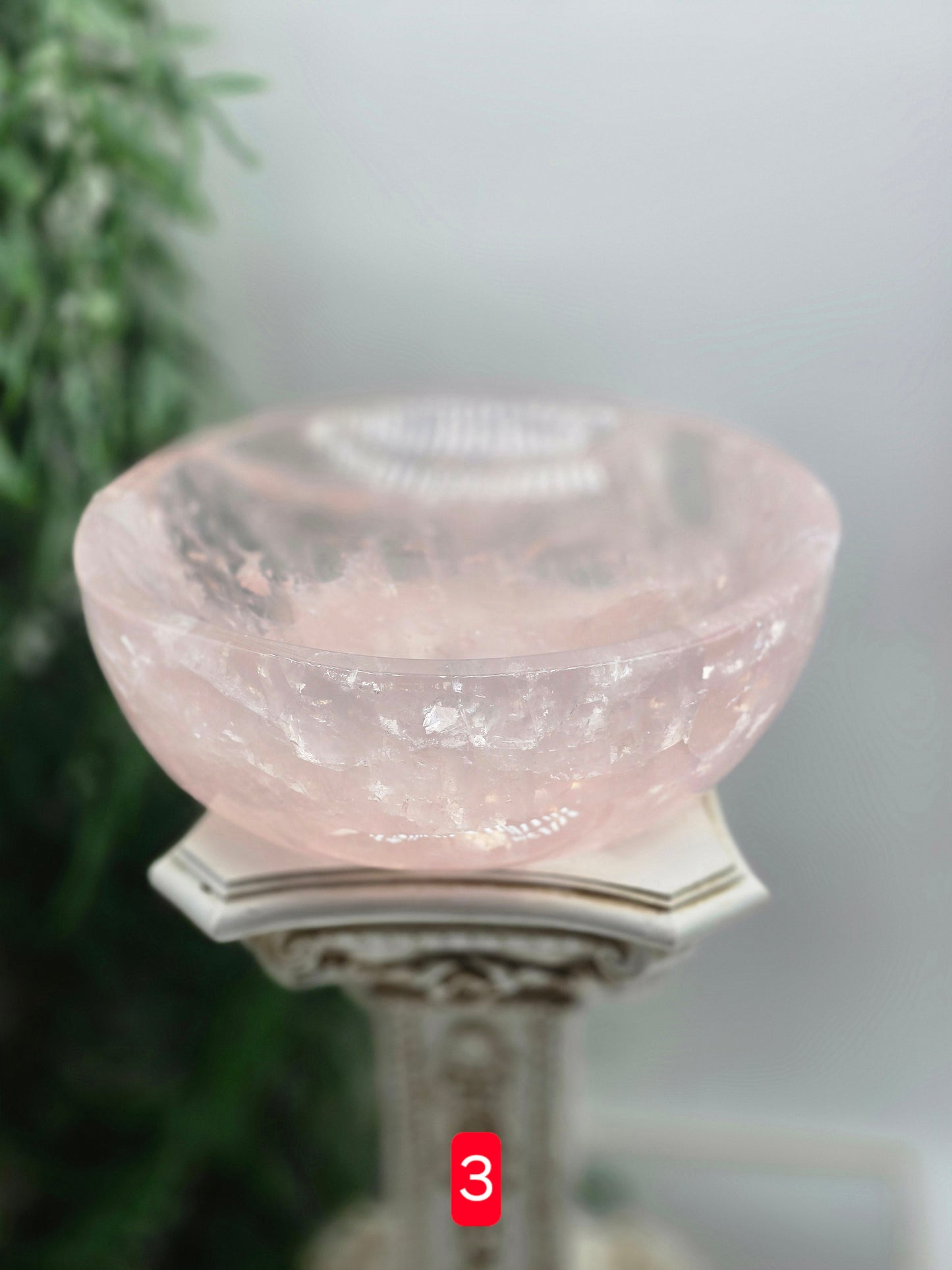 Rose Quartz bowl 0.589Kg 12x4.8cm Crystal Wellness