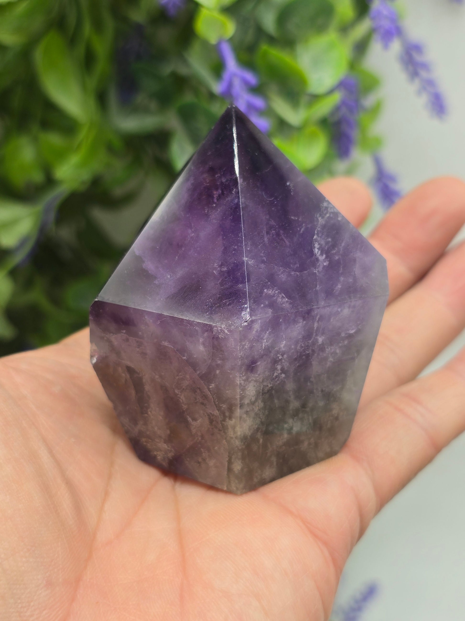 Natural Amethyst Polished Point – Stone of Peace, Intuition & Spiritual Protection Crystal Wellness