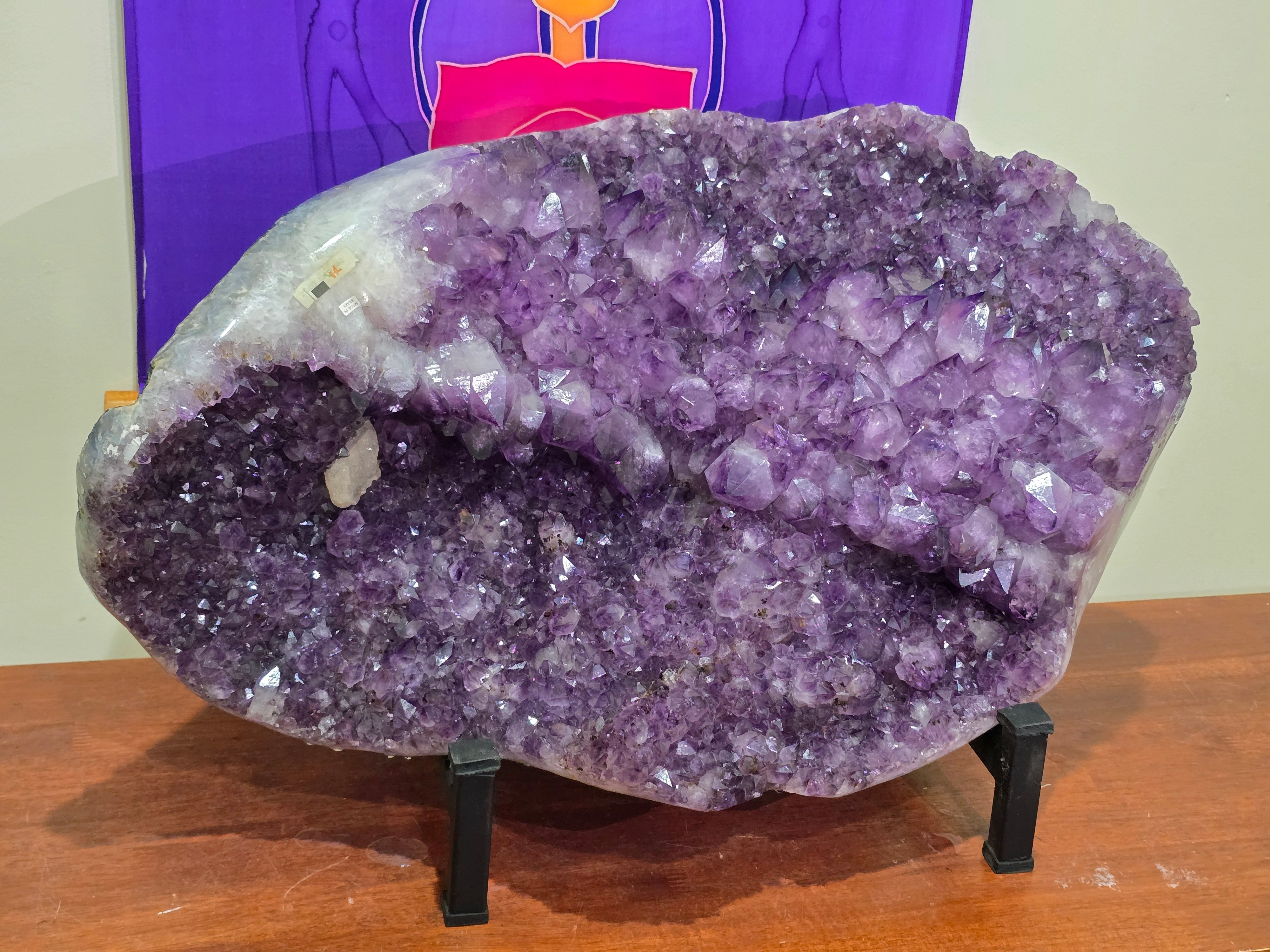 AAA Superb Deep Purple Amethyst Cluster – Stone of Divine Protection, Spiritual Awakening & Inner Harmony Crystal Wellness