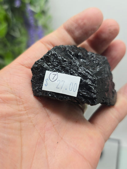Black Tourmaline Raw Variety – Natural Protection Stone Crystal Wellness