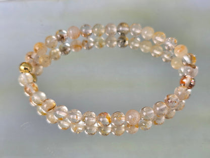 Natural Golden (Champagne) Topaz 6mm Beads Bracelet – Stone of Abundance, Confidence & Manifestation Crystal Wellness
