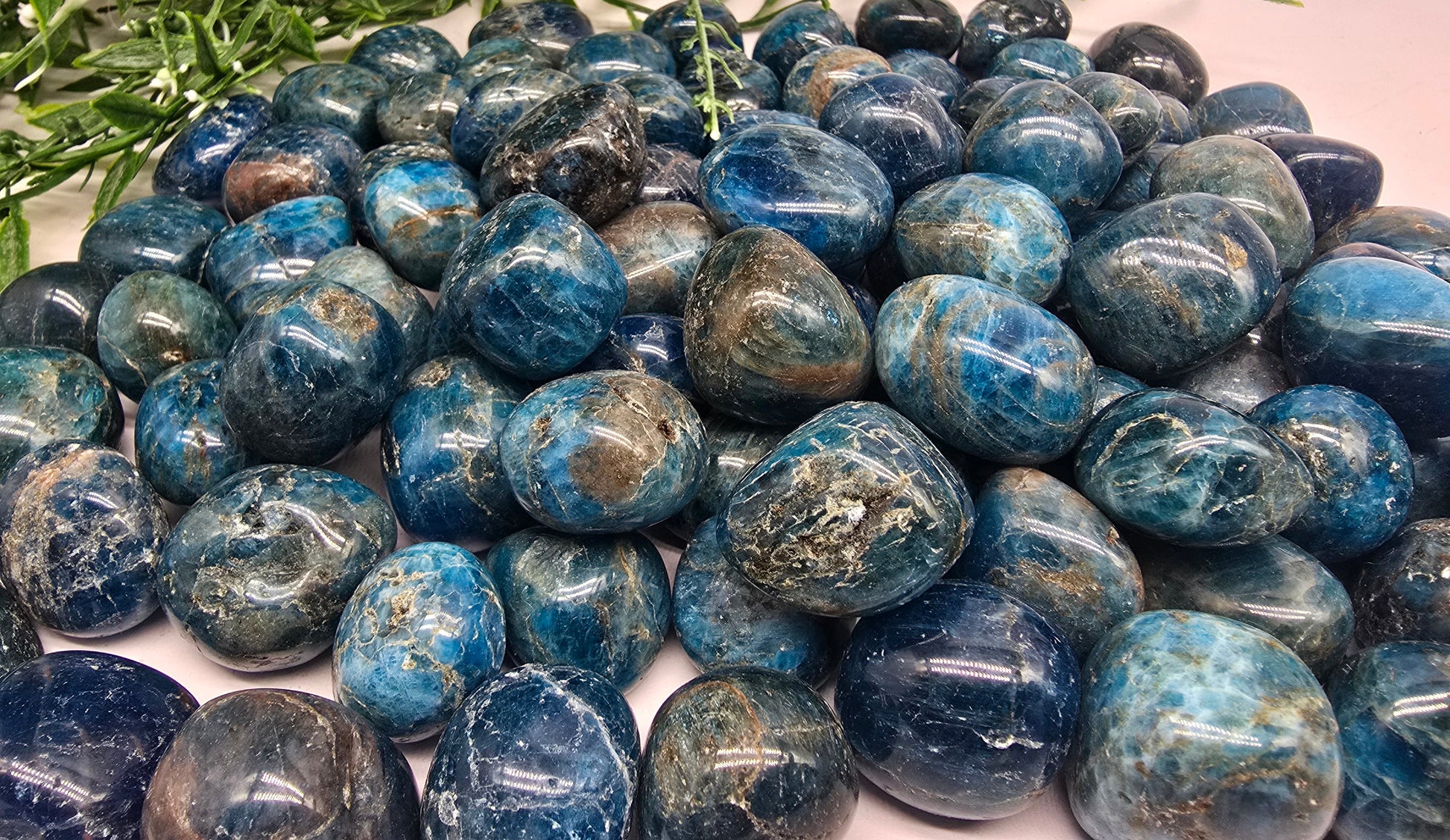 Blue Apatite Tumbled Stone Crystal Wellness