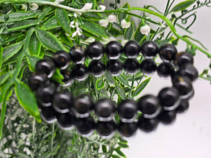 Genuine Nuumite 10 mm Beads Bracelet (Stone of Protection & Ancient Wisdom) Crystal Wellness