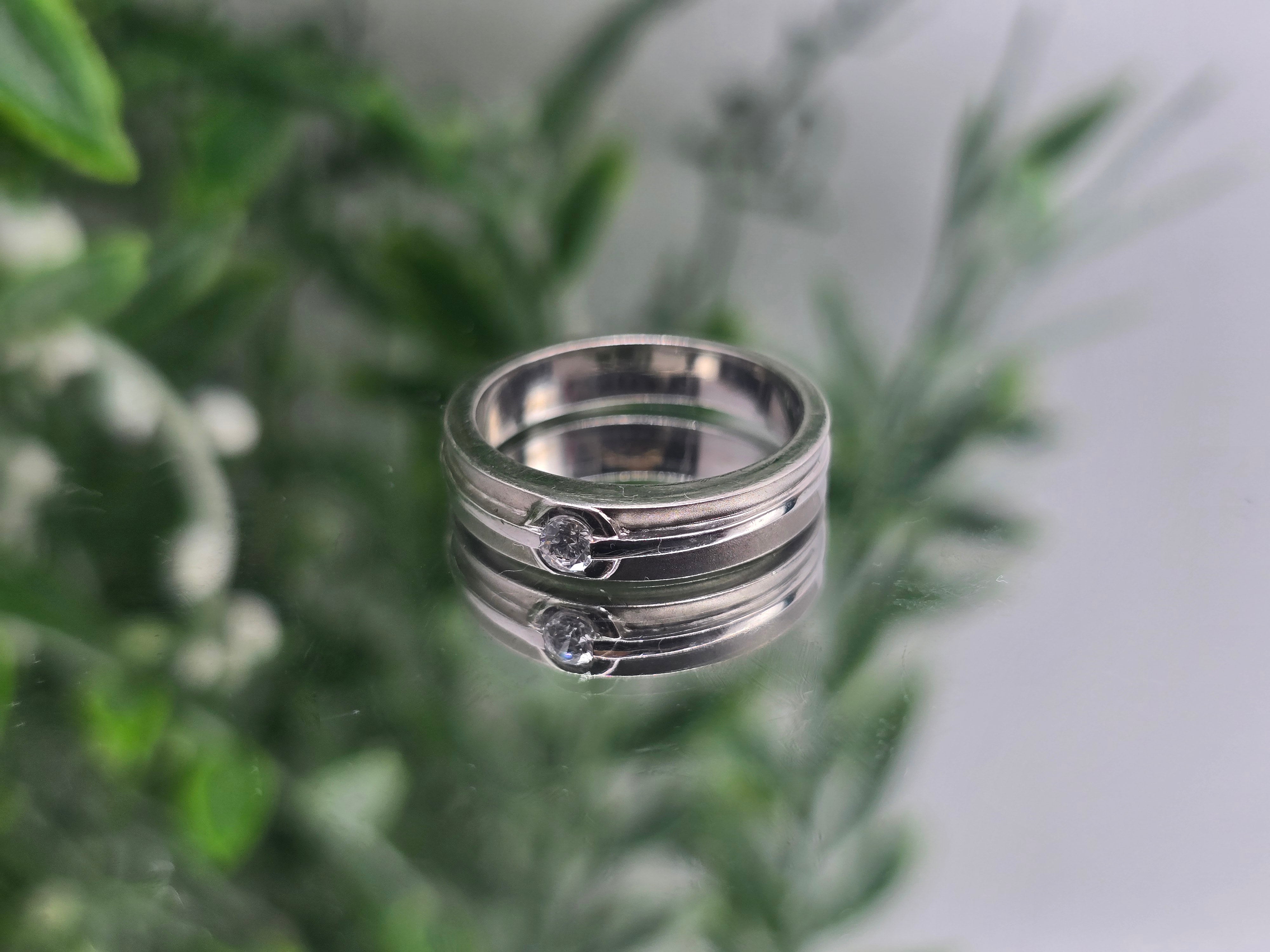 White Zircon Sterling Silver Ring – Light of Inner Peace Crystal Wellness