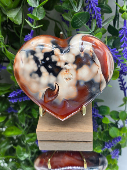 Carnelian Heart – Stone of Passion, Courage & Vitality | High Grade 11cm Crystal Wellness