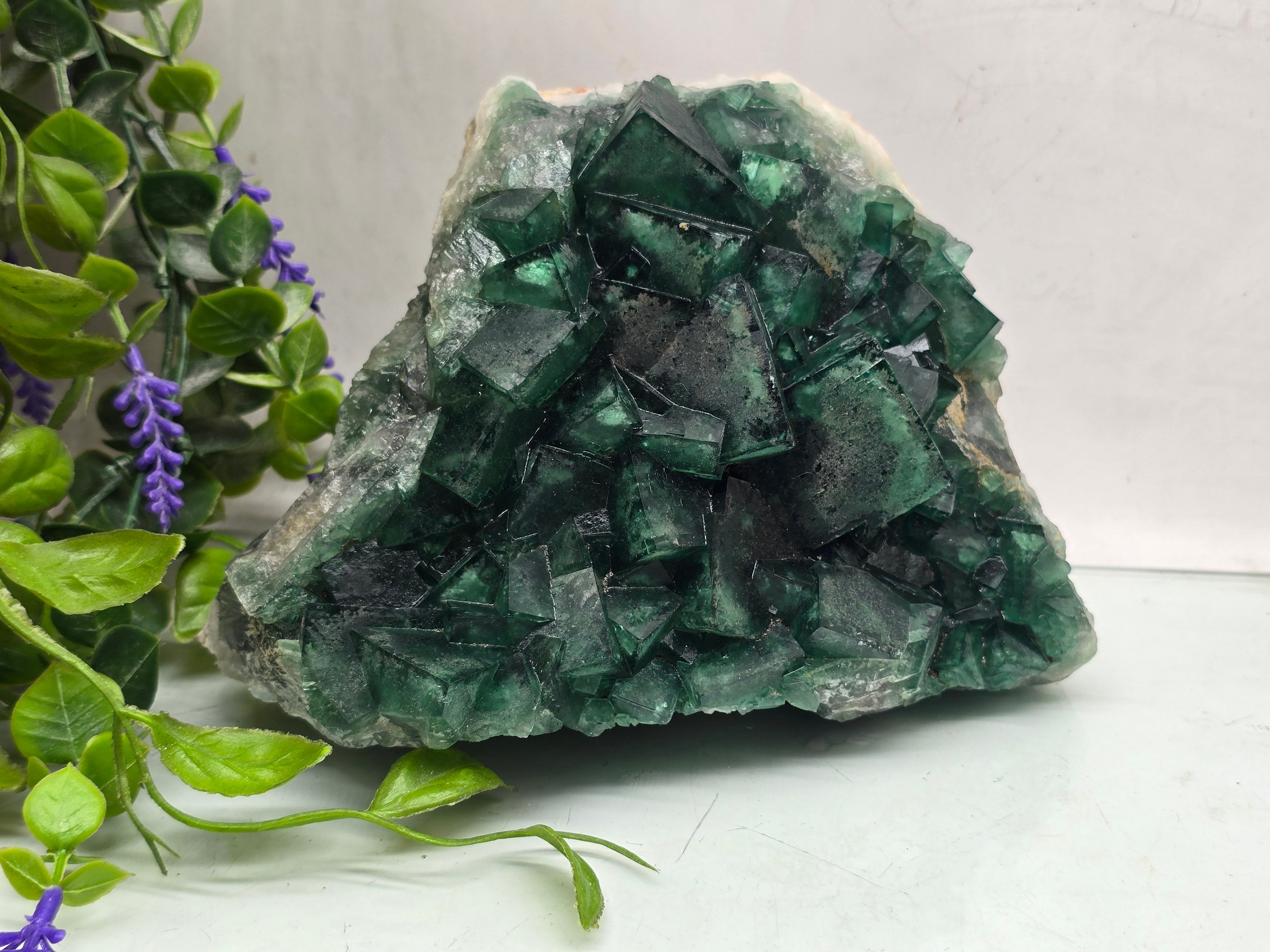 Green Fluorite Cluster Specimen Premium Quality(Stone of Clarity & Heart Alignment) Crystal Wellness