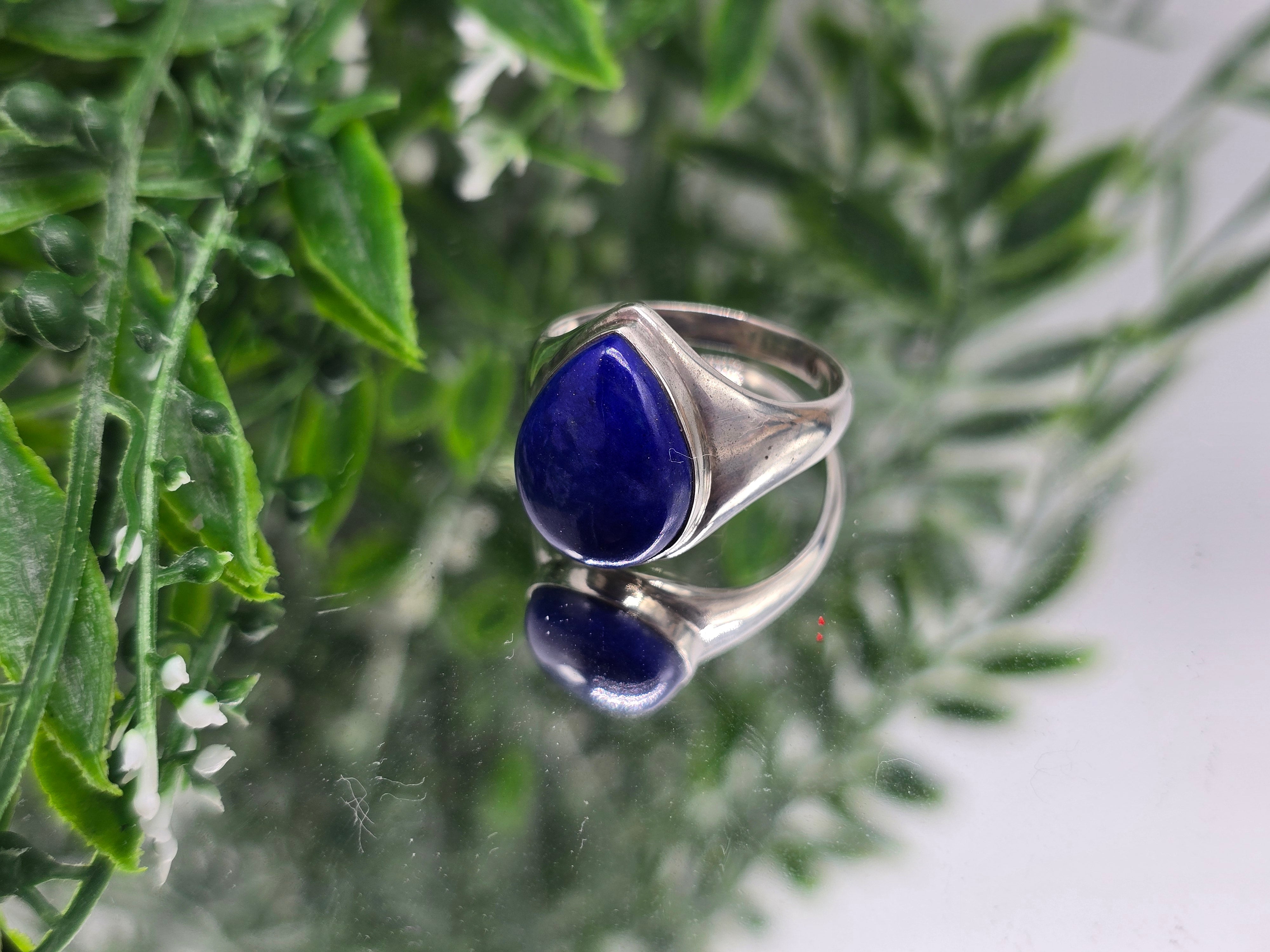 💙 Lapis Lazuli 925 Sterling Silver Ring – Size 10 | Stone of Wisdom, Inner Truth & Spiritual Insight Crystal Wellness