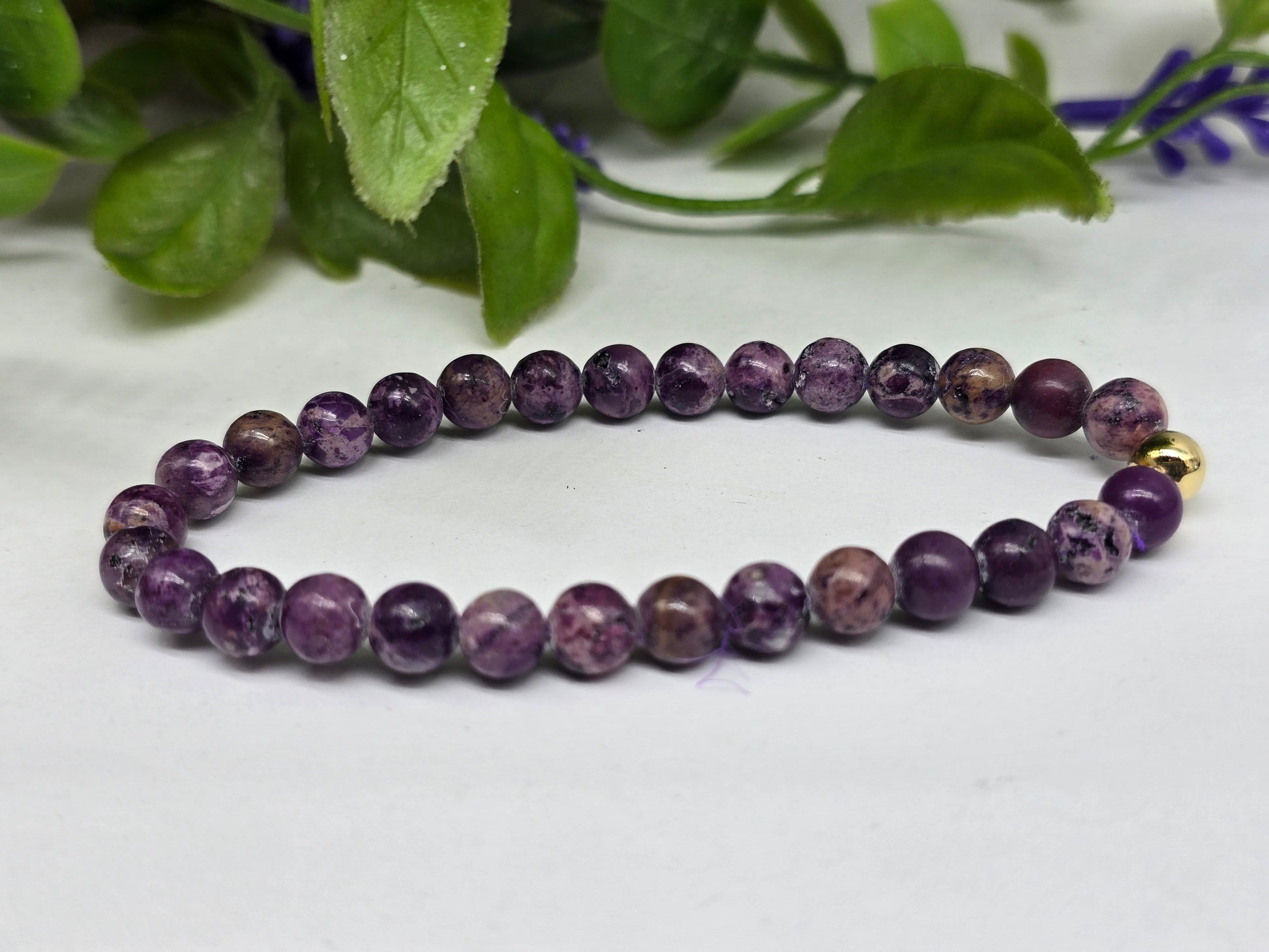 Phosphosiderite Beads Bracelet Crystal Wellness