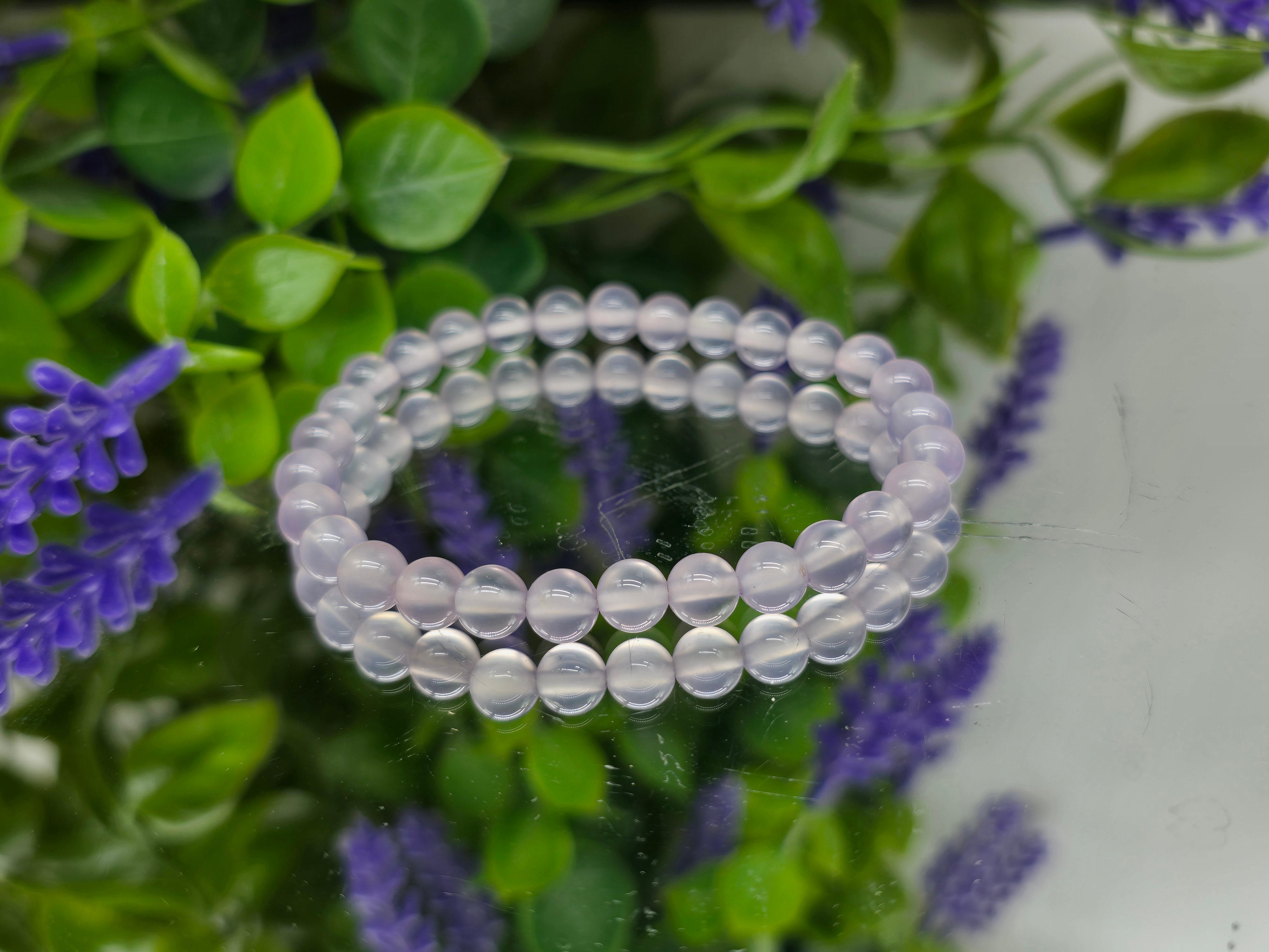 Natural Purple Agate Beads Bracelet - Peace, Emotional balance & Inner strength Crystal Wellness
