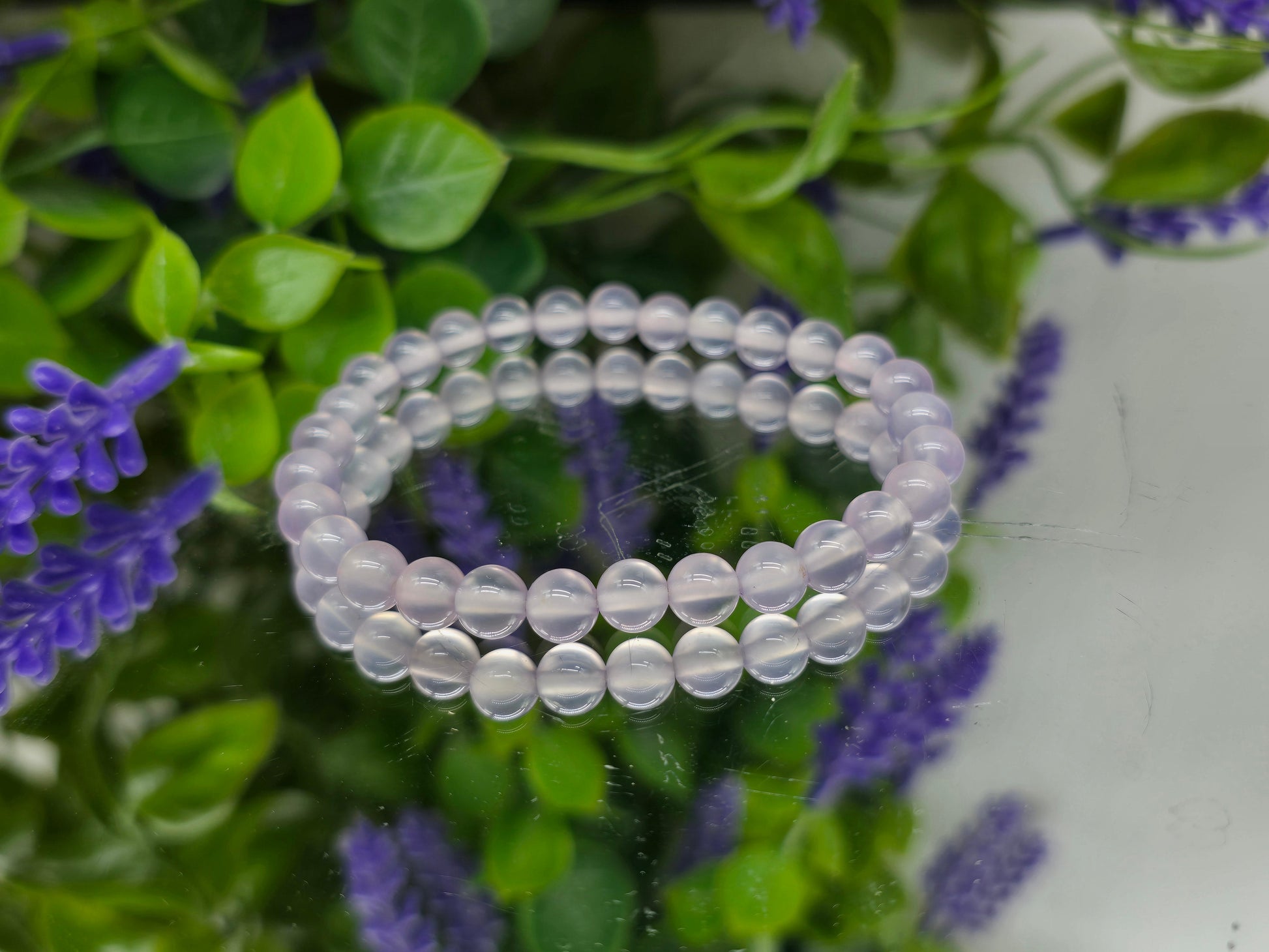 Natural Purple Agate Beads Bracelet - Peace, Emotional balance & Inner strength Crystal Wellness