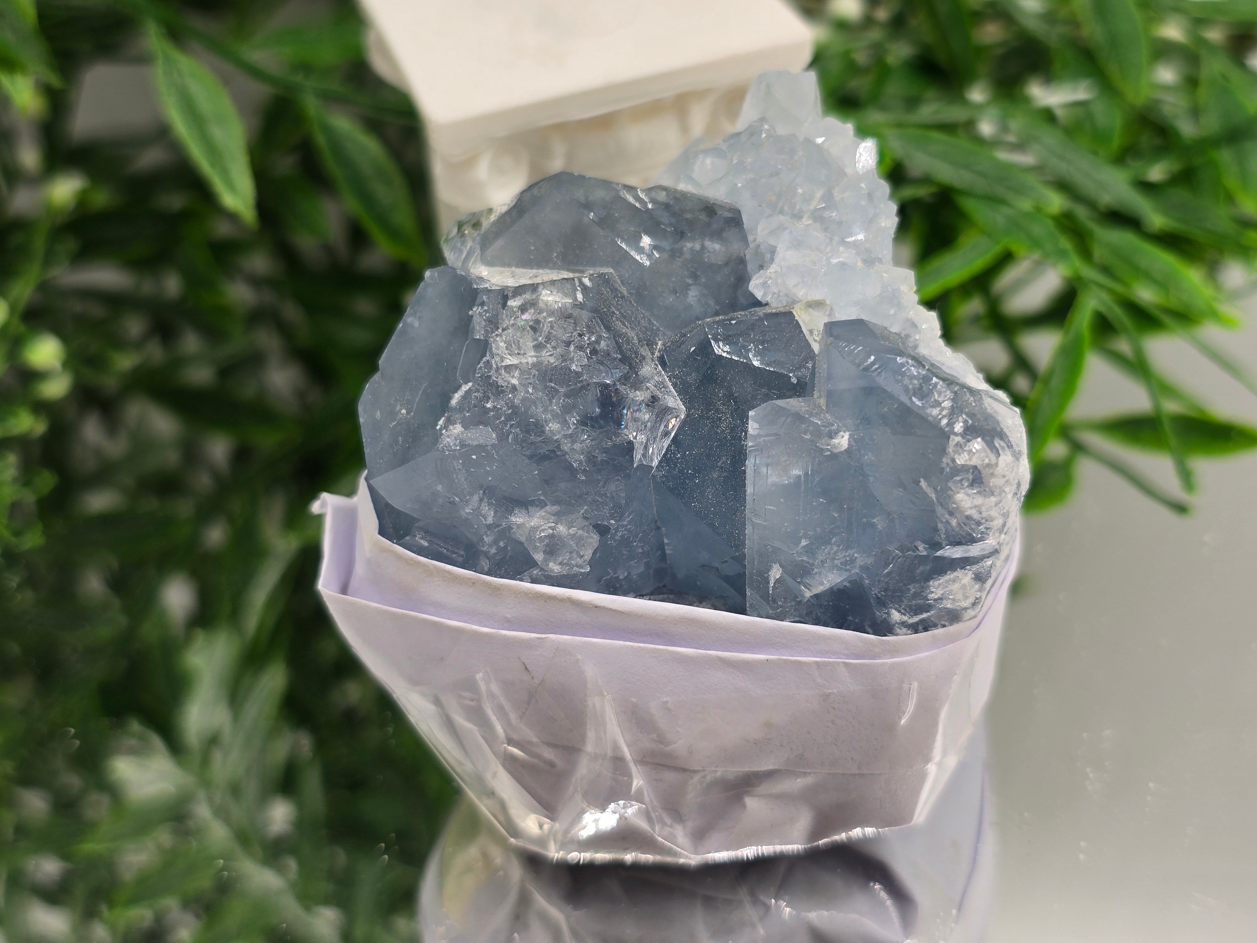 Natural Celestite Cluster – Madagascar | Angelic Communication, Peace & Spiritual Connection Crystal Wellness