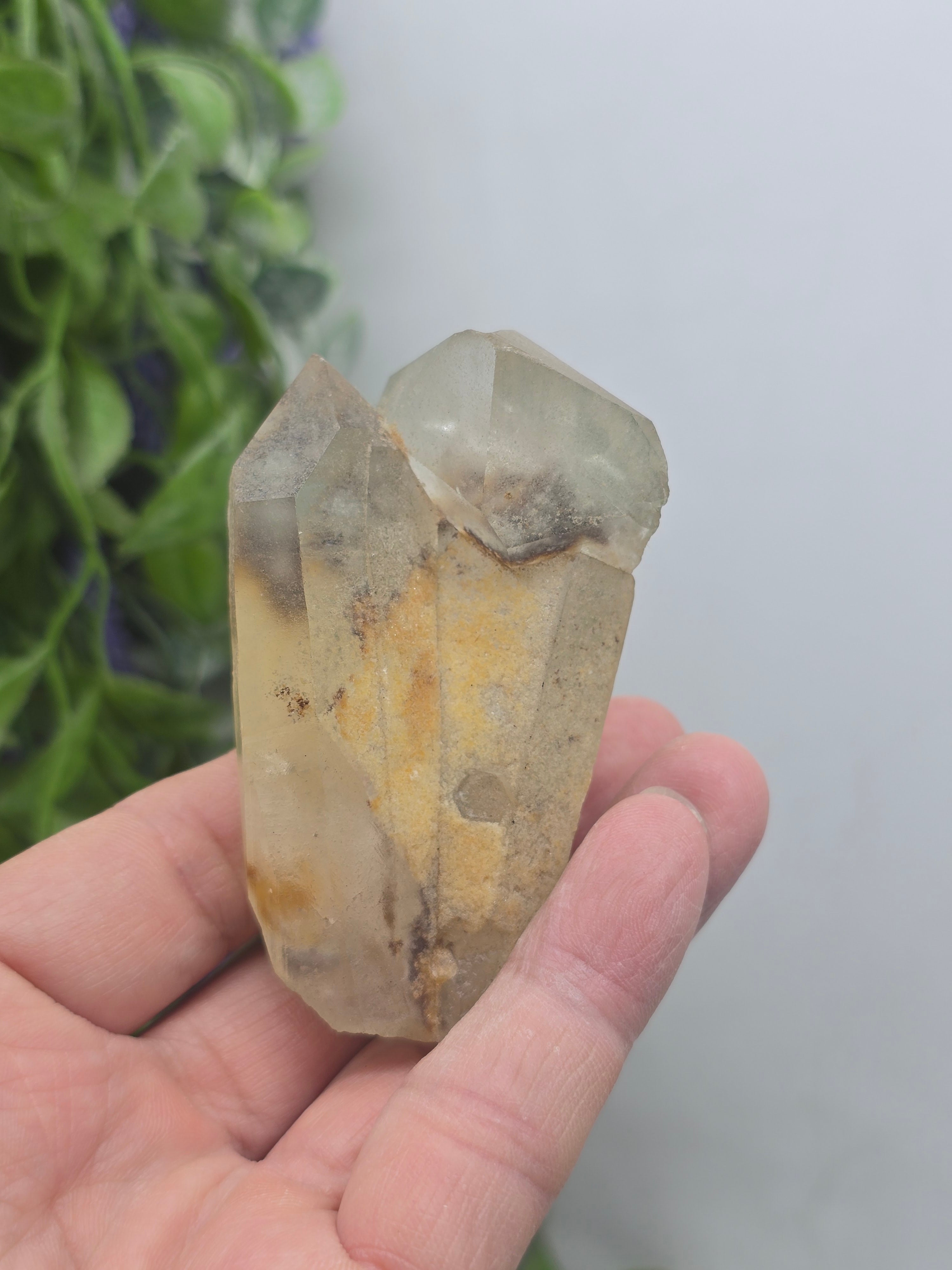 Green Phantom Quartz Natural Specimen 8x5x5cm – Self-Healing, Regeneration & Aligned Growth Crystal Wellness