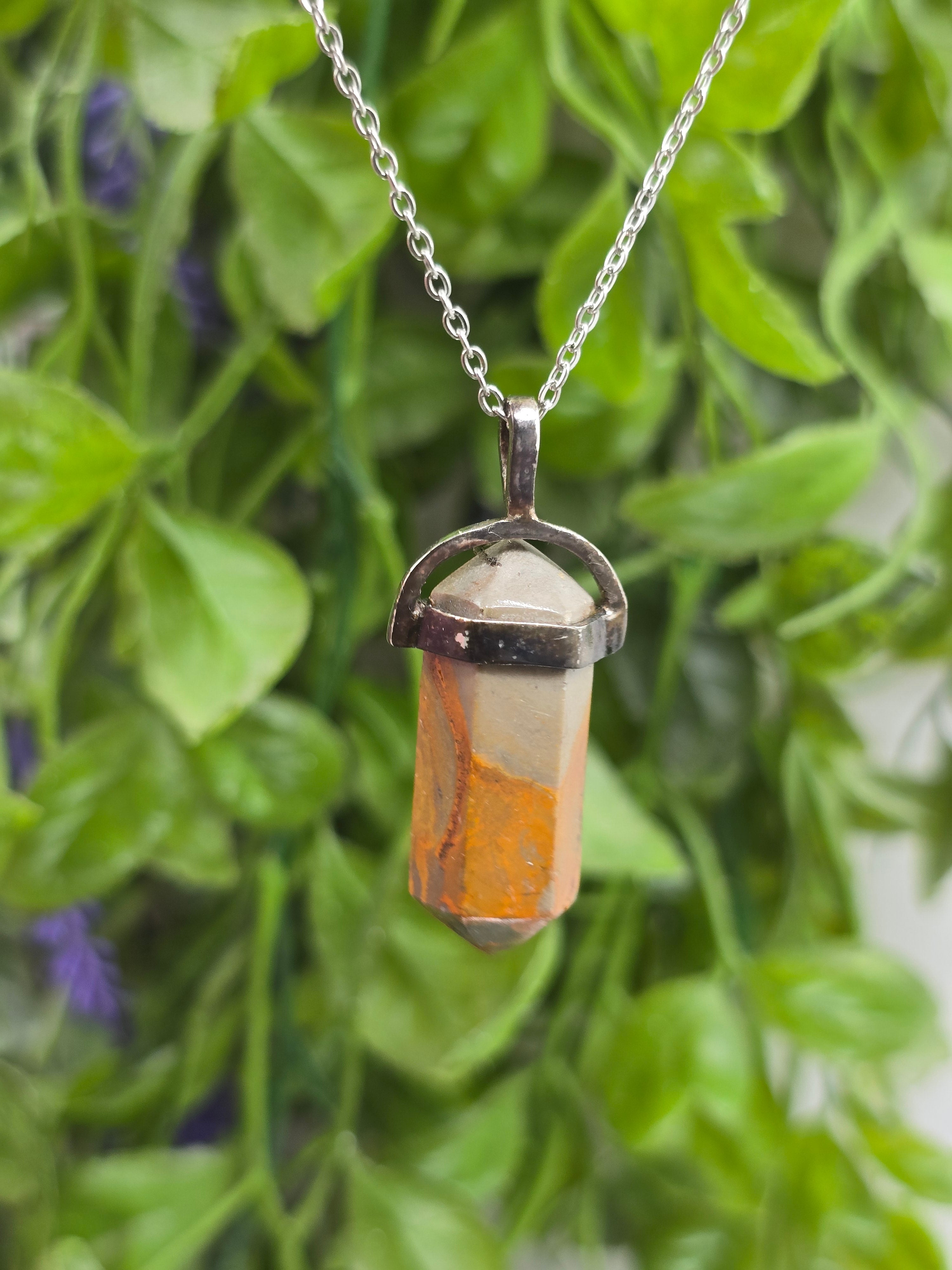 Bumblebee Jasper Oxidised 925 Sterling Silver DT Pendant (Stone of Vitality & Fearless Transformation) Crystal Wellness