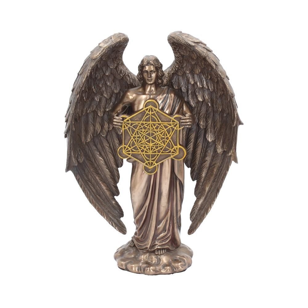Bronzed Flower of Life Metatron Archangel Figure – Sacred Geometry Statue 26cm | 1.3kg Crystal Wellness