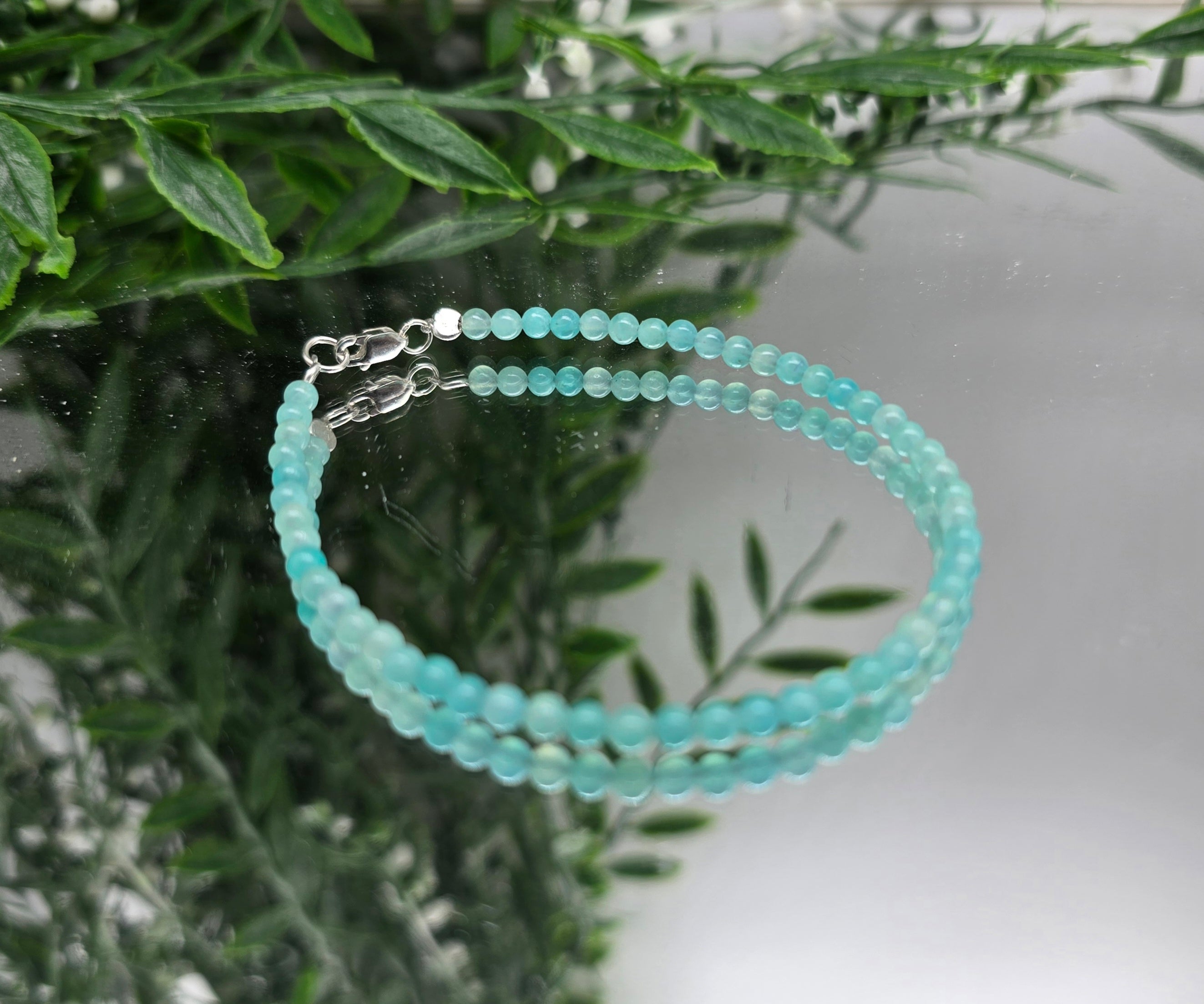 Amazonite Harmony Bracelet – 925 Sterling Silver Crystal Wellness