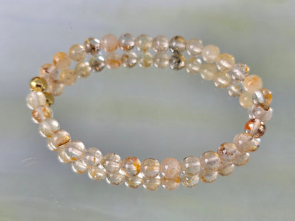 Natural Golden (Champagne) Topaz 6mm Beads Bracelet – Stone of Abundance, Confidence & Manifestation Crystal Wellness