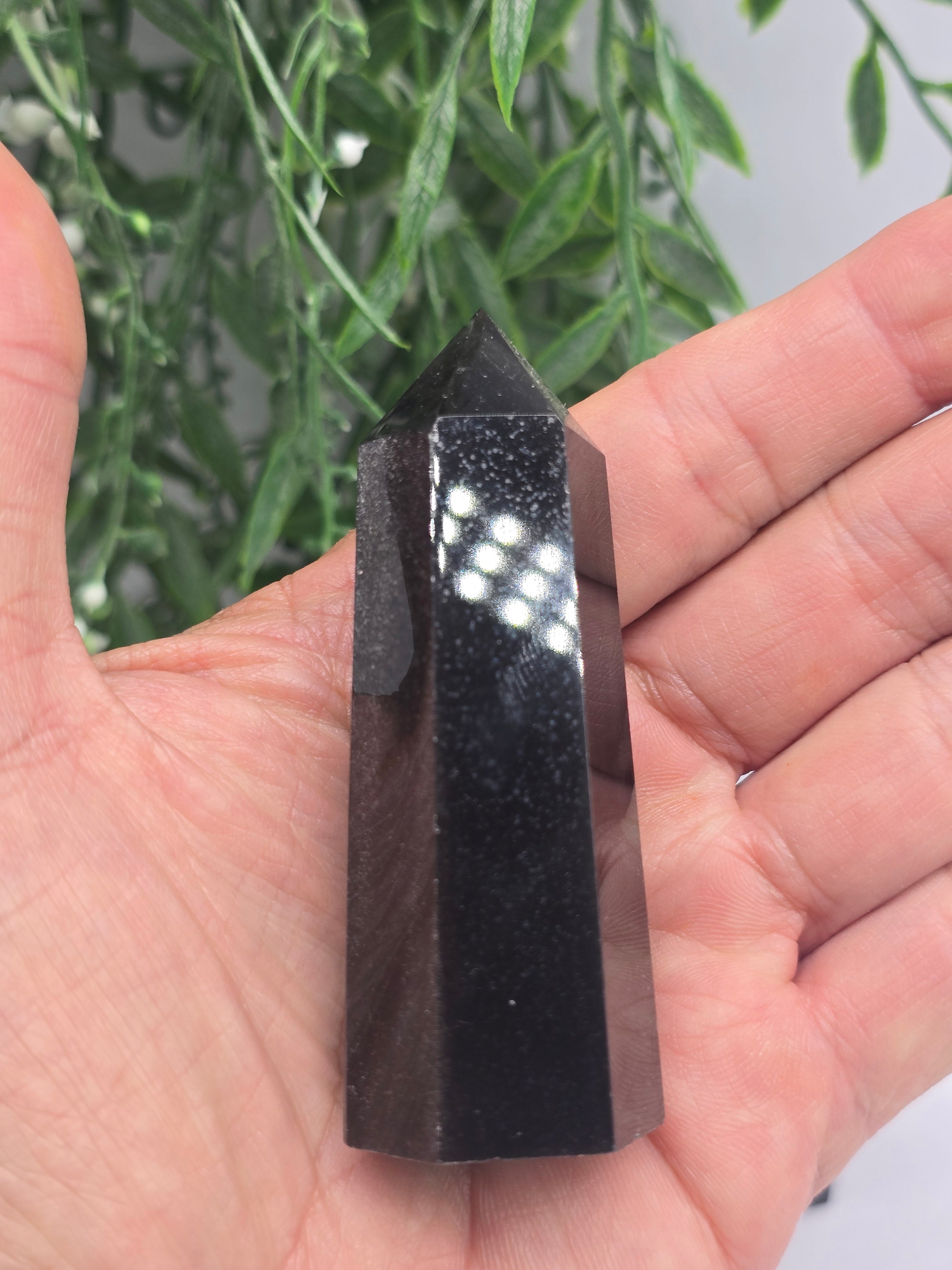 Black Obsidian Point Crystal Wellness
