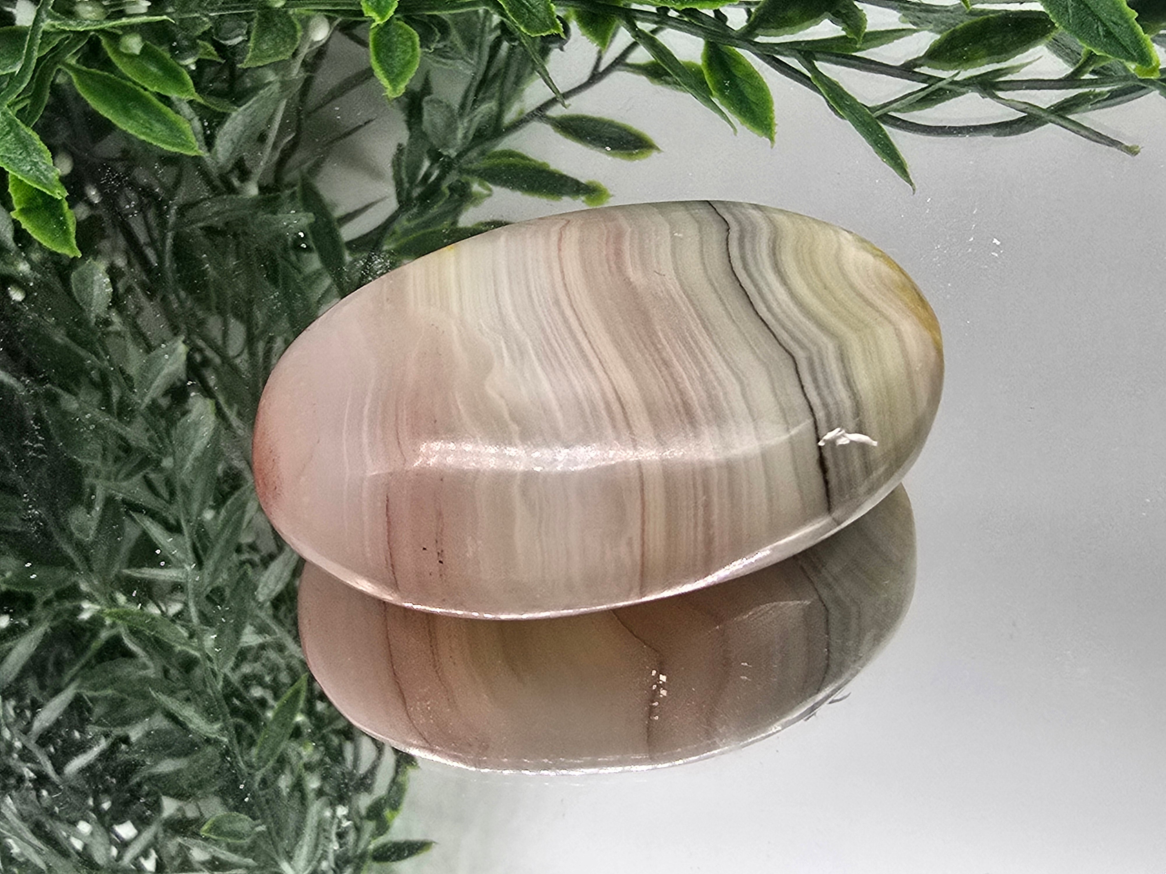 Pink Banded Onyx Palm Stone | Self-Love, Emotional Balance & Grounding Crystal Crystal Wellness