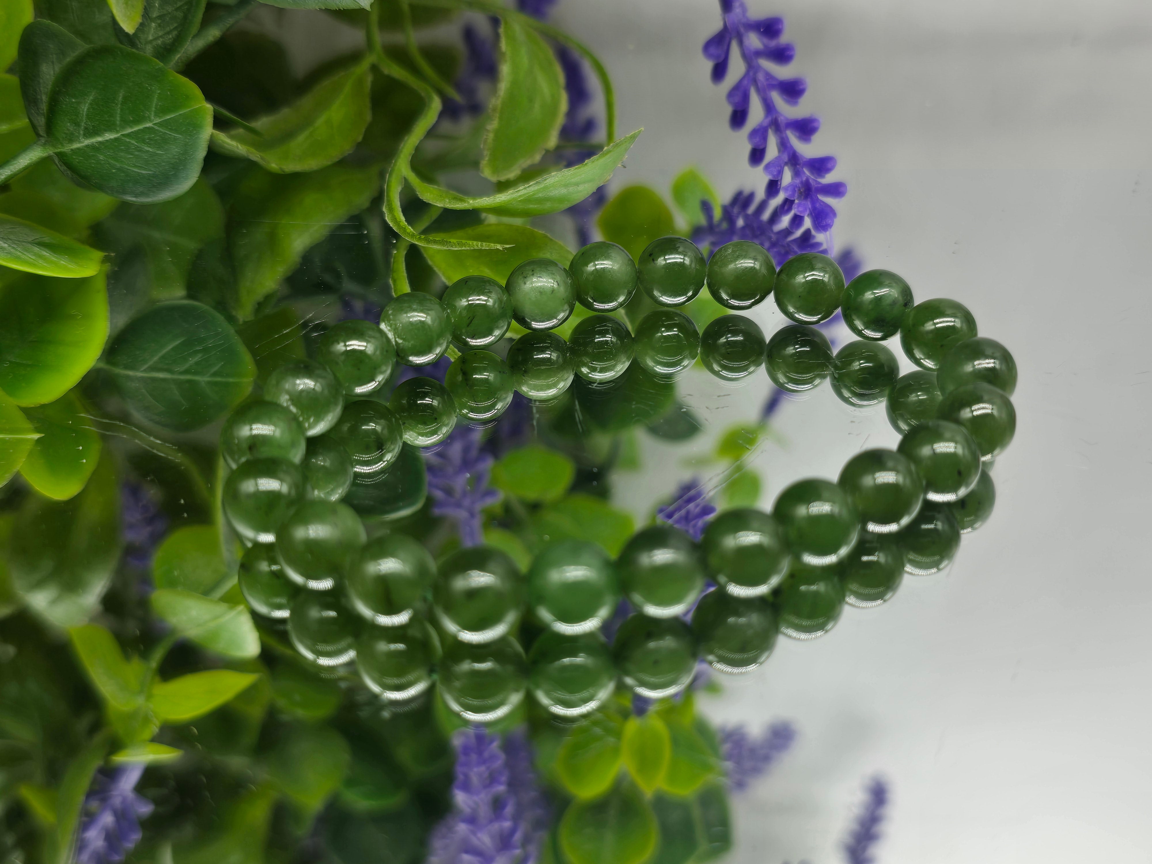 Nephrite Jade AAA Grade Beads Bracelet Crystal Wellness