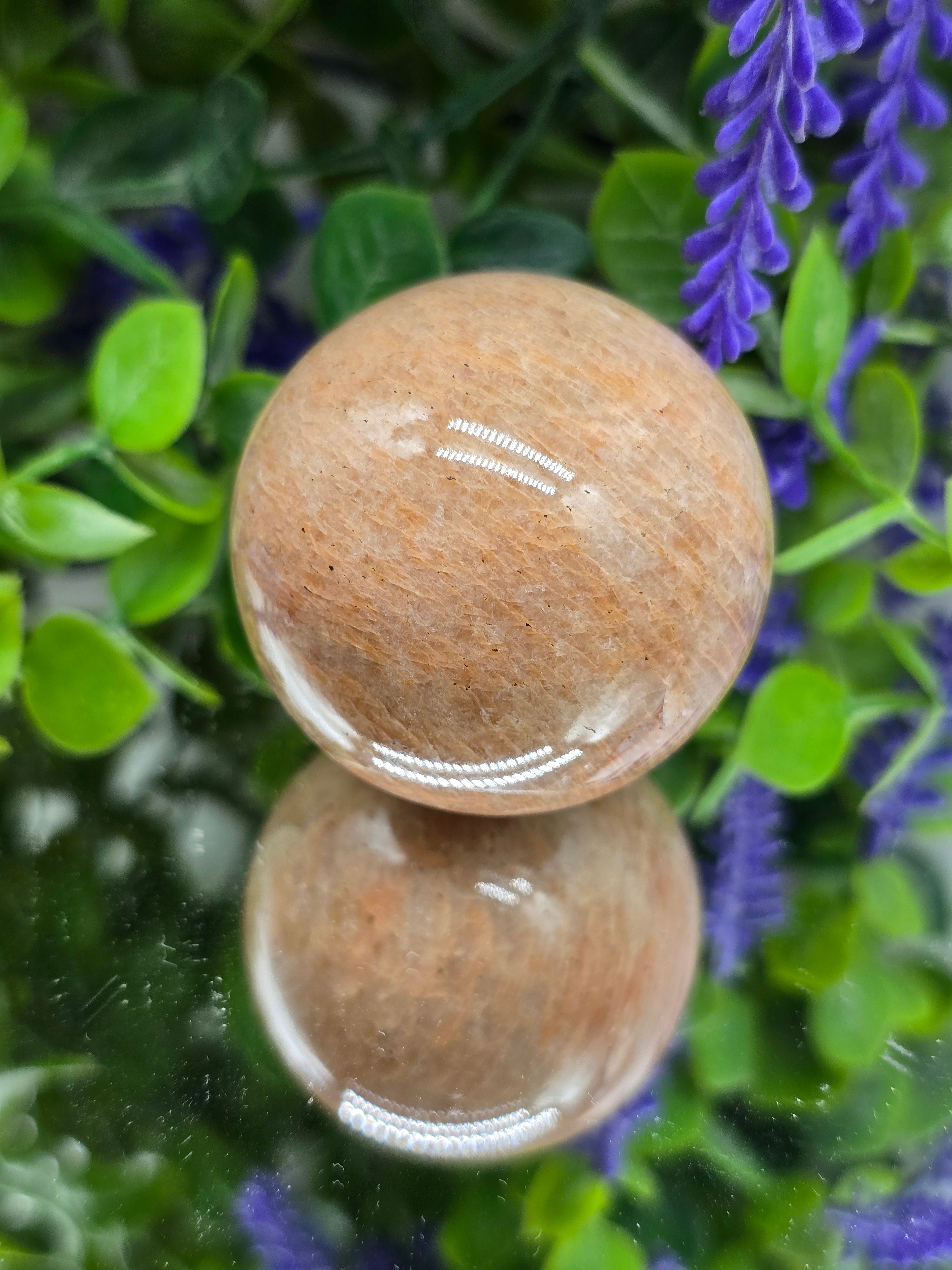 Peach Moonstone Sphere – Stone of Divine Feminine Calm & Emotional Renewal Crystal Wellness