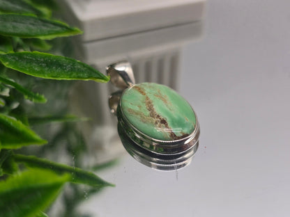 Variscite Tranquility Pendant 22x16mm – 925 Silver Chain Included Crystal Wellness