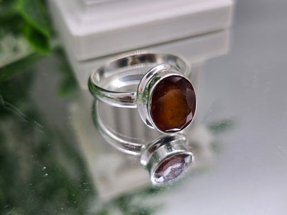Hessonite Garnet Ring – Stone of Confidence & Success Crystal Wellness