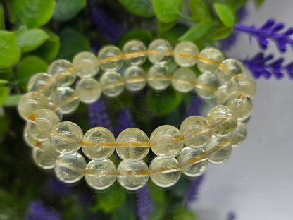 🍋 Lemon Quartz 10mm Beads Bracelet — Stone of Joy, Clarity & Abundance Crystal Wellness