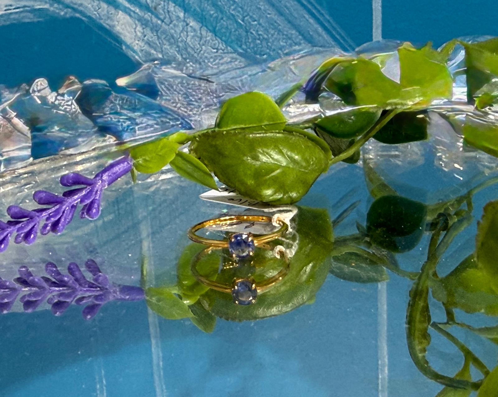 Premium Blue Kyanite 18ct Gold Vermeil Ring — Alignment, Protection & Intuitive Clarity Crystal Wellness